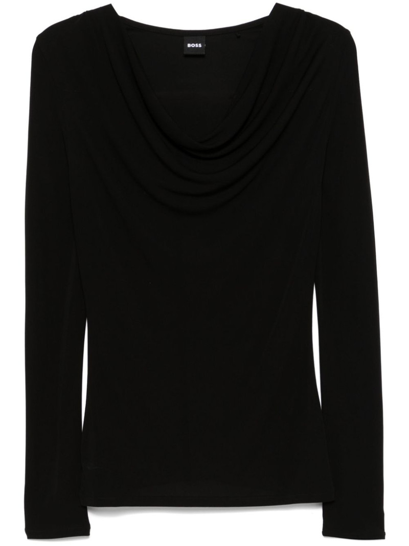 cowl-neck crepe top 1