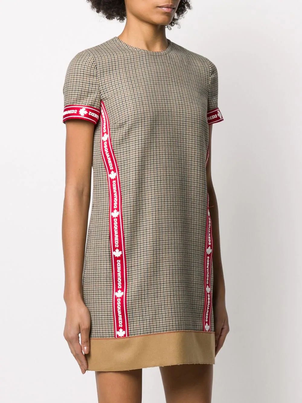 check patterned sports T-shirt dress - 3