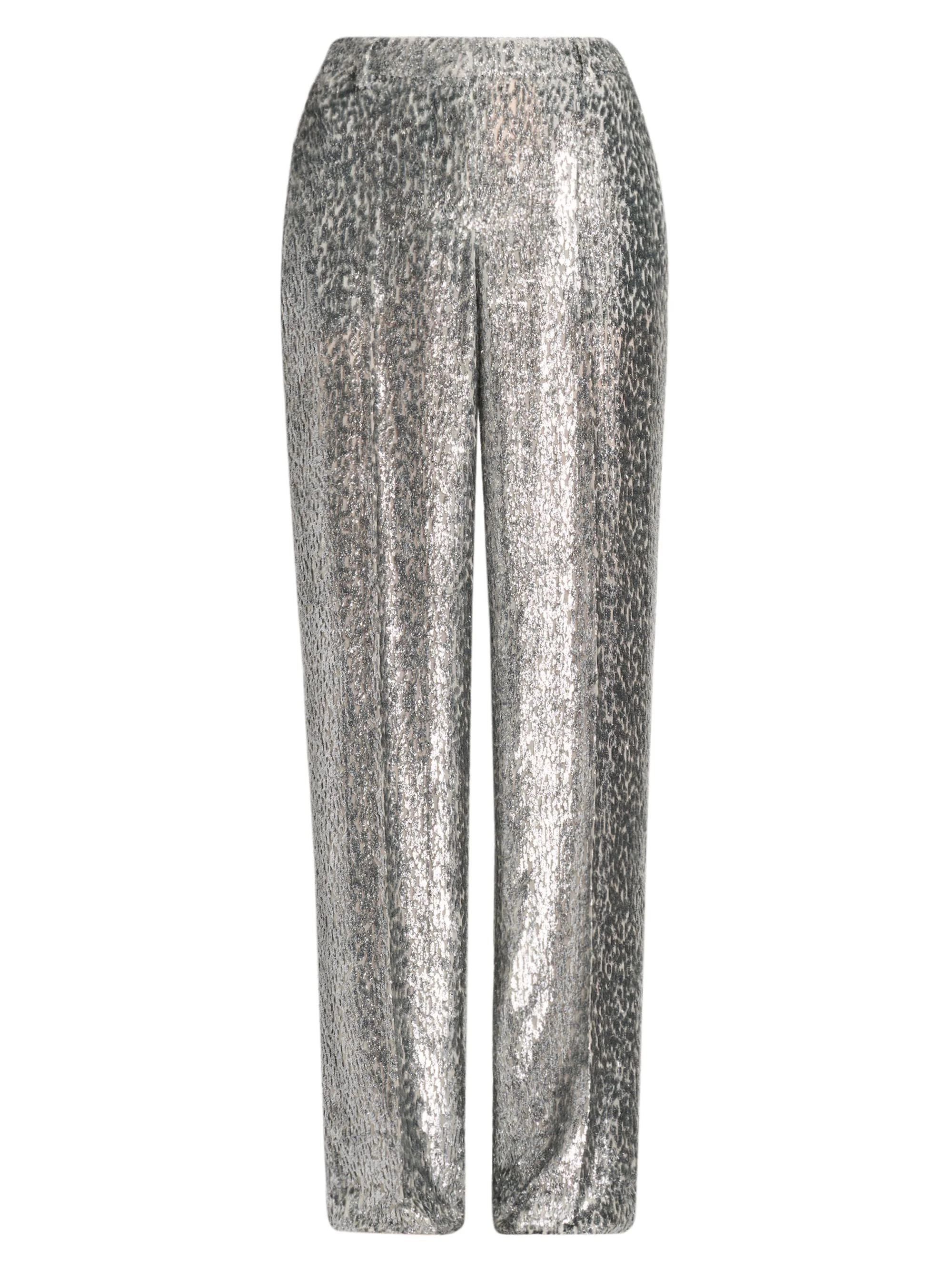 Women's Fil Coupe Leopard Trousers - Silver - 1