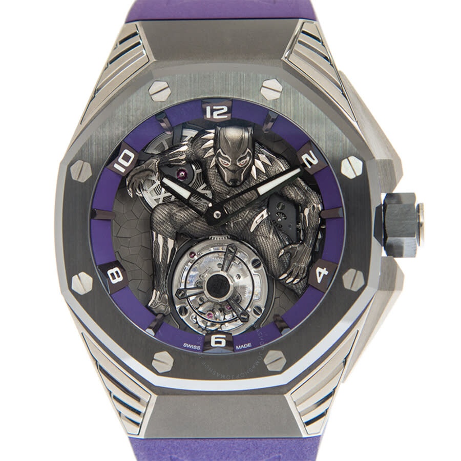 Audemars Piguet Royal Oak Concept “Black Panther” Tourbillon Hand Wind Silver Dial Men's Watch 26620 - 1