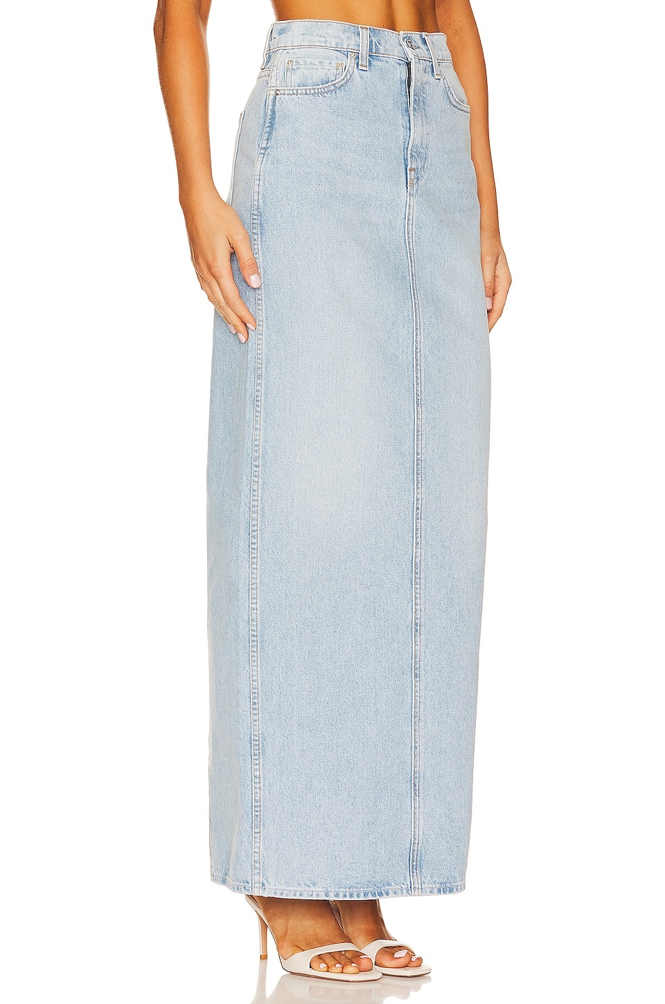 Amara Pencil Skirt With Back Slit - 2