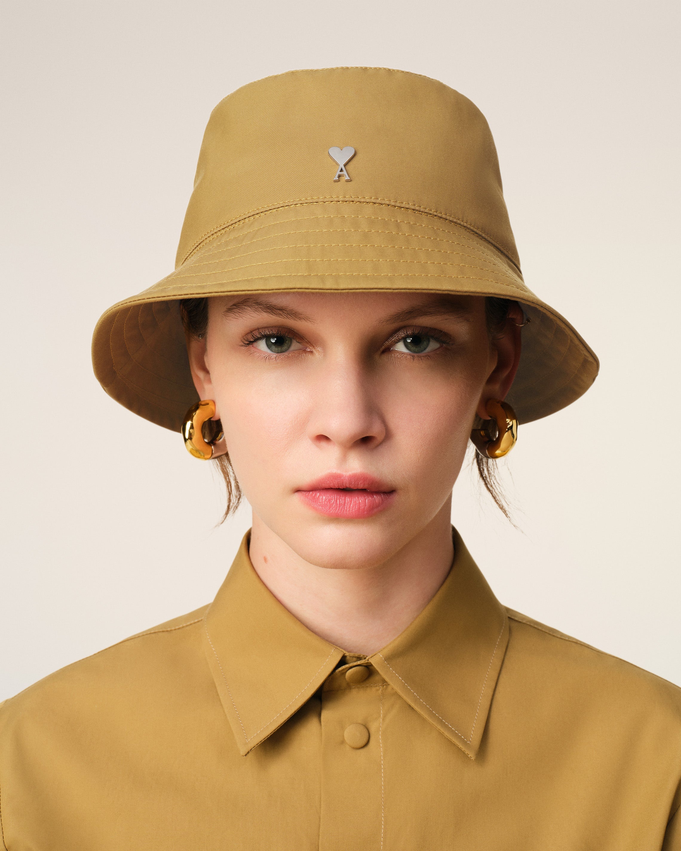 MUSTARD TWILL AMI DE COEUR STUD BUCKET HAT - 2