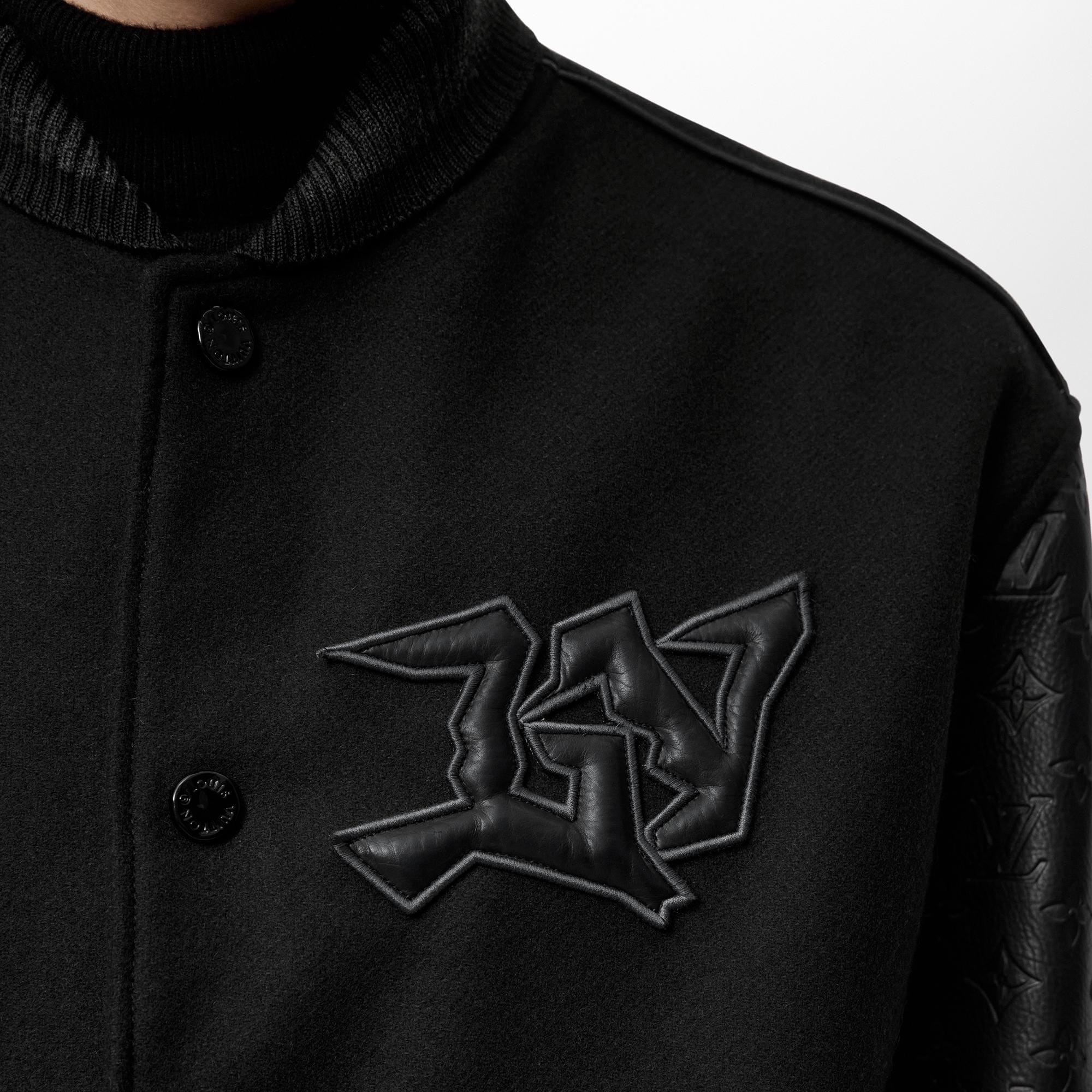 Monogram Embossed Leather And Wool Blouson - 4