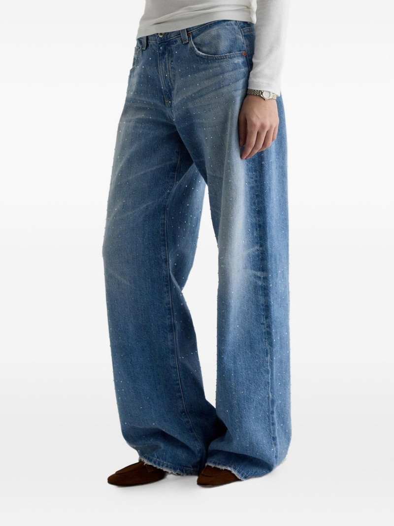Adria embellished wide-leg jeans 3