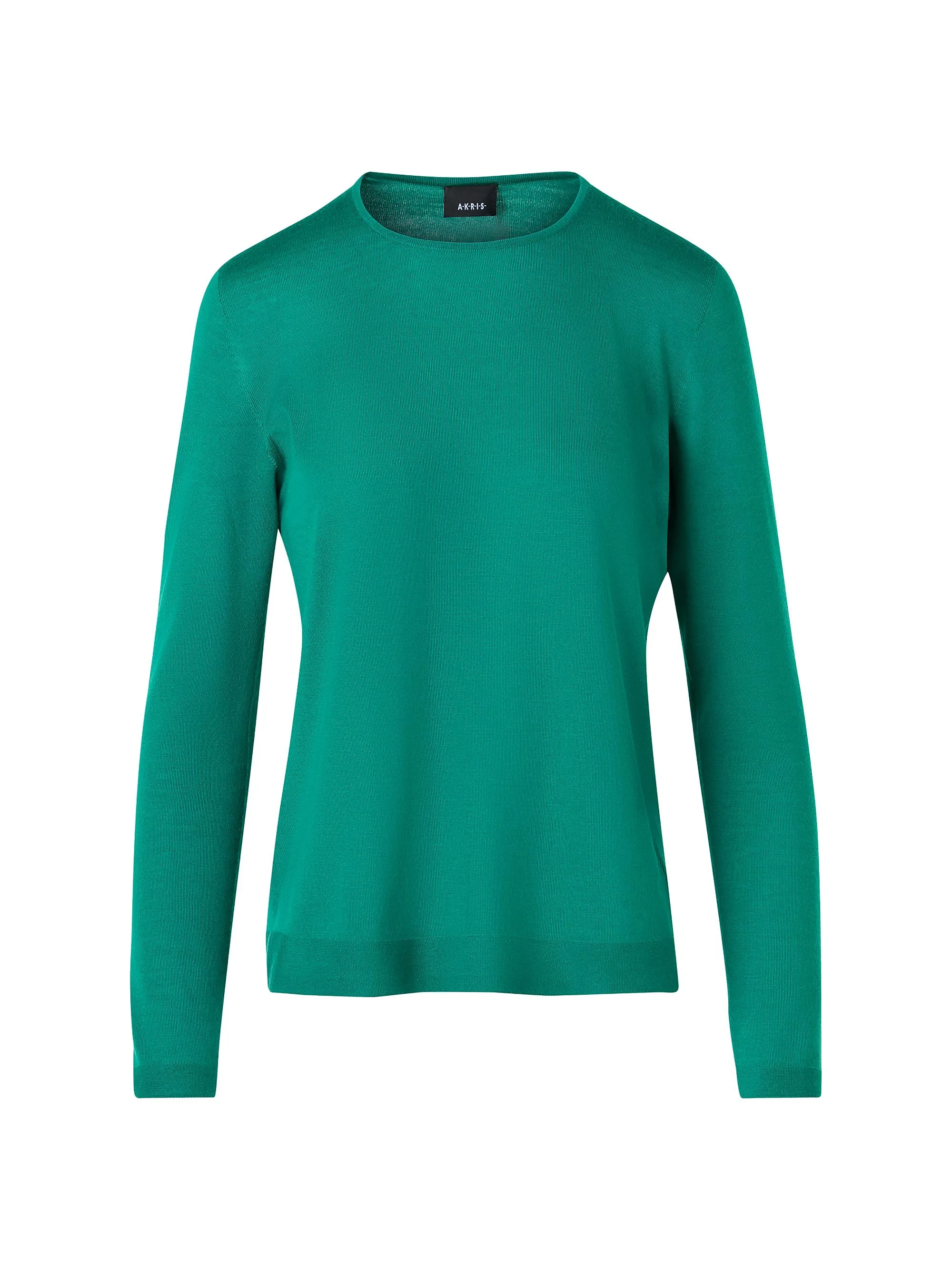 Women's Fine-Gauge Knit Cashmere-Silk Sweater - Tourmaline - 1