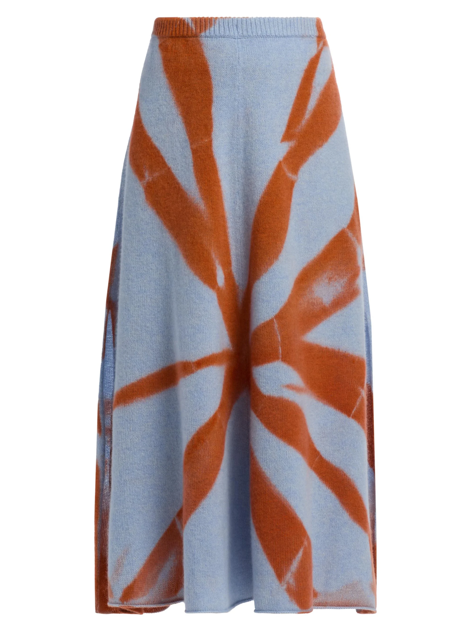Women's Mythic Dyed Cashmere Midi-Skirt - Ice Persimmon - 1
