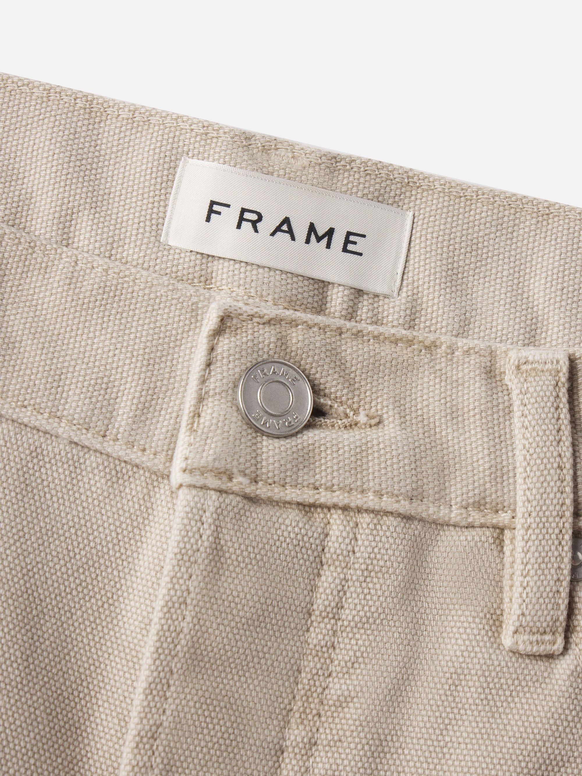 Relaxed Short Raw Hem in Beach Sand - 3