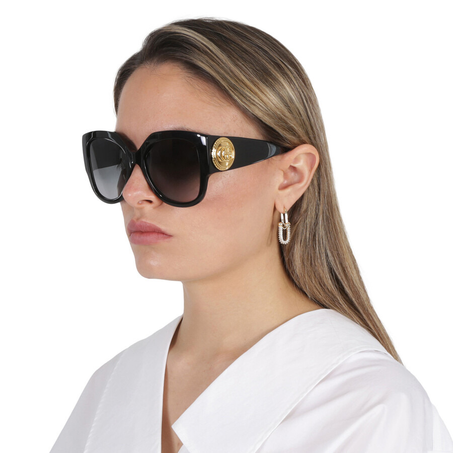 Gucci Grey Butterfly Ladies Sunglasses GG1407S 001 54 - 2
