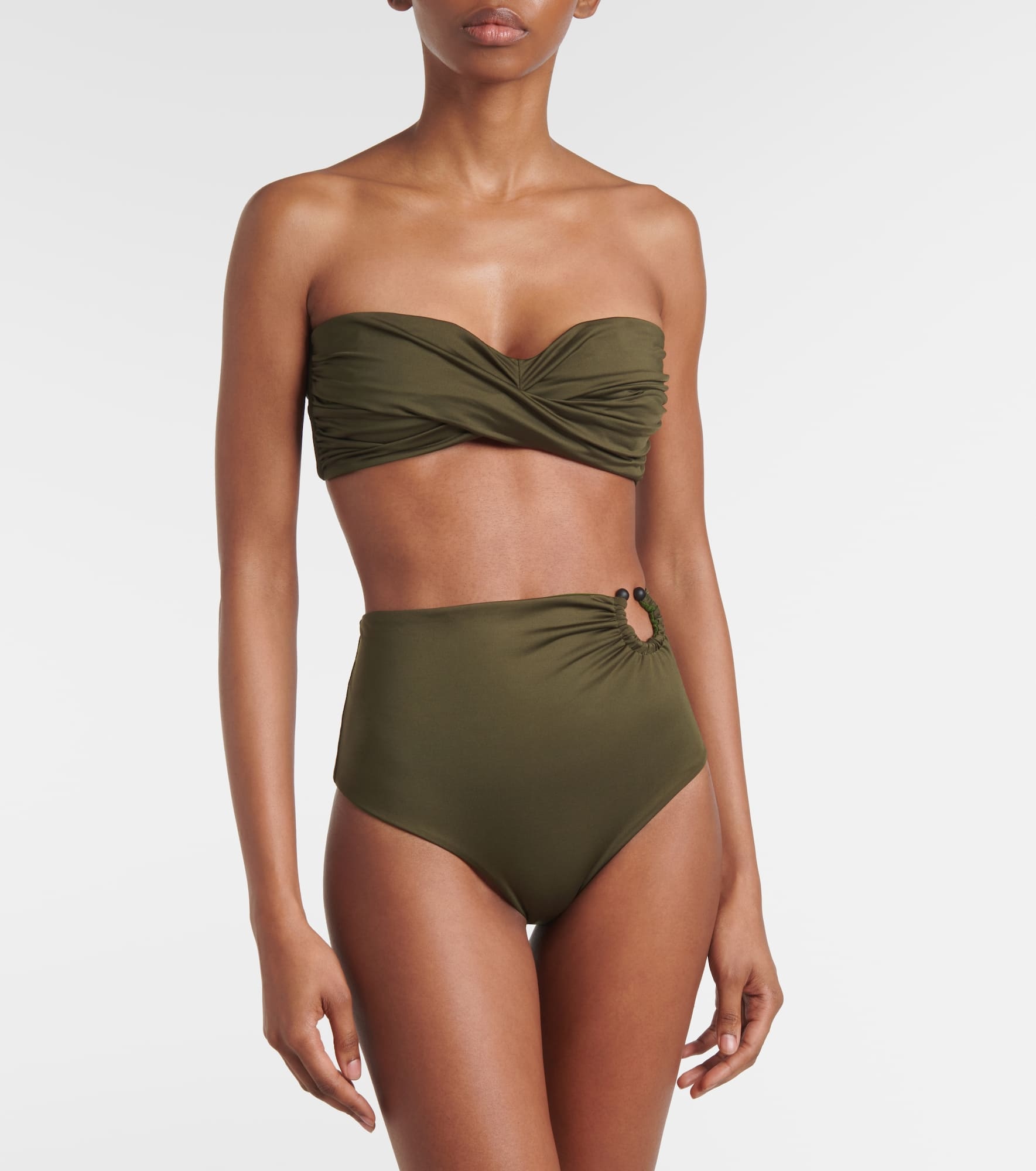 Sea Sprite gathered bandeau bikini top - 2