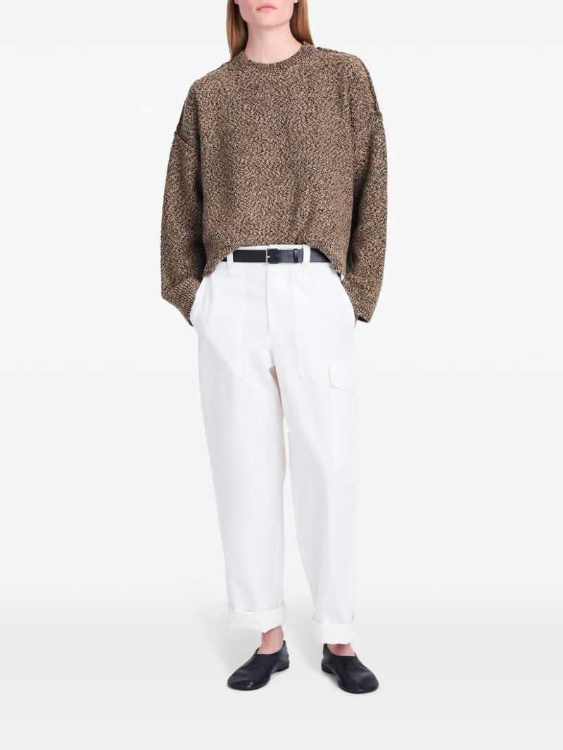 Proenza Schouler tapered-leg cotton-linen blend trousers outlook