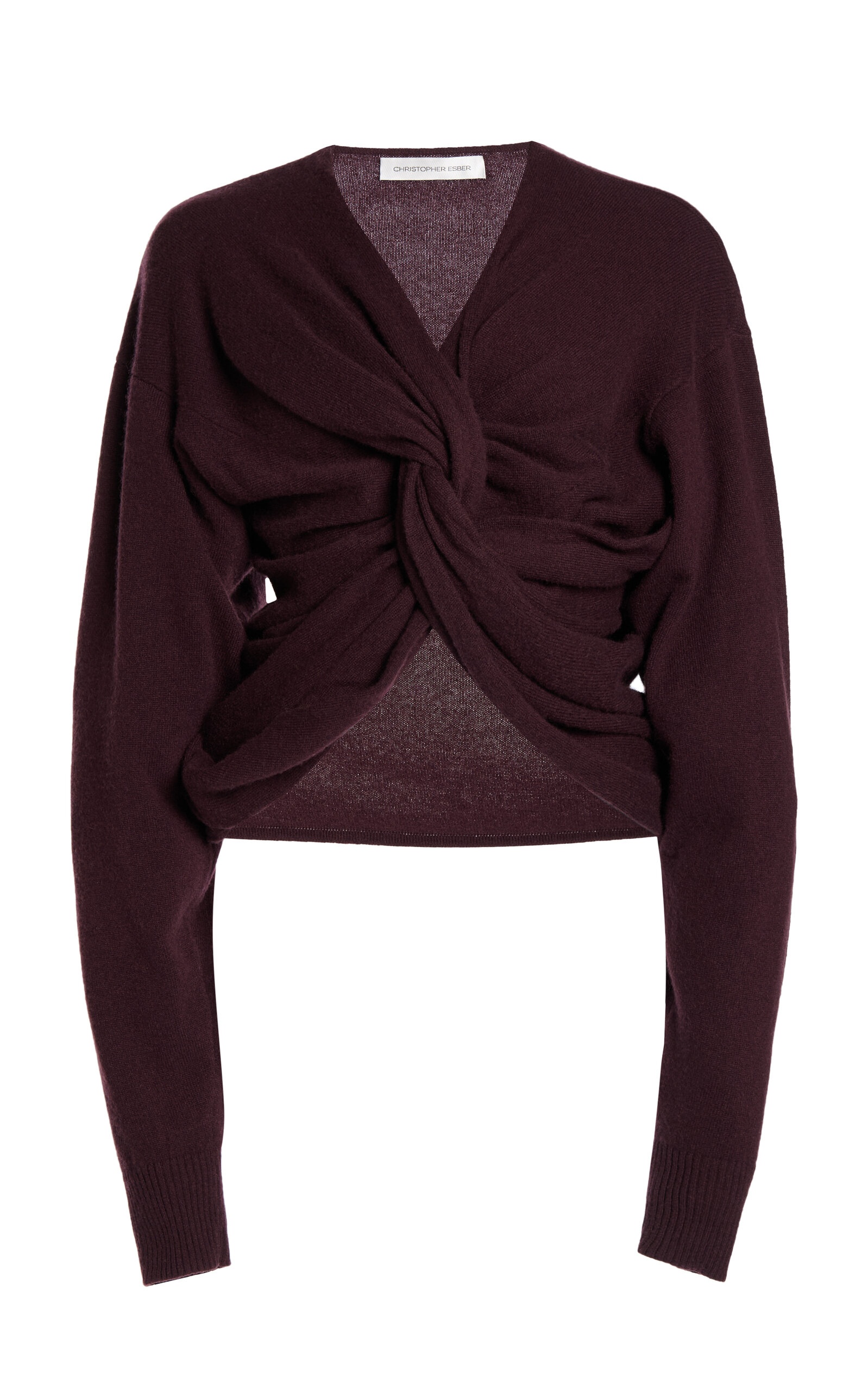 Ravelled Cropped Cashmere Sweater brown - 1