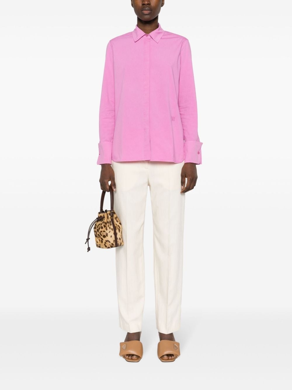 logo-embroidered shirt - 2