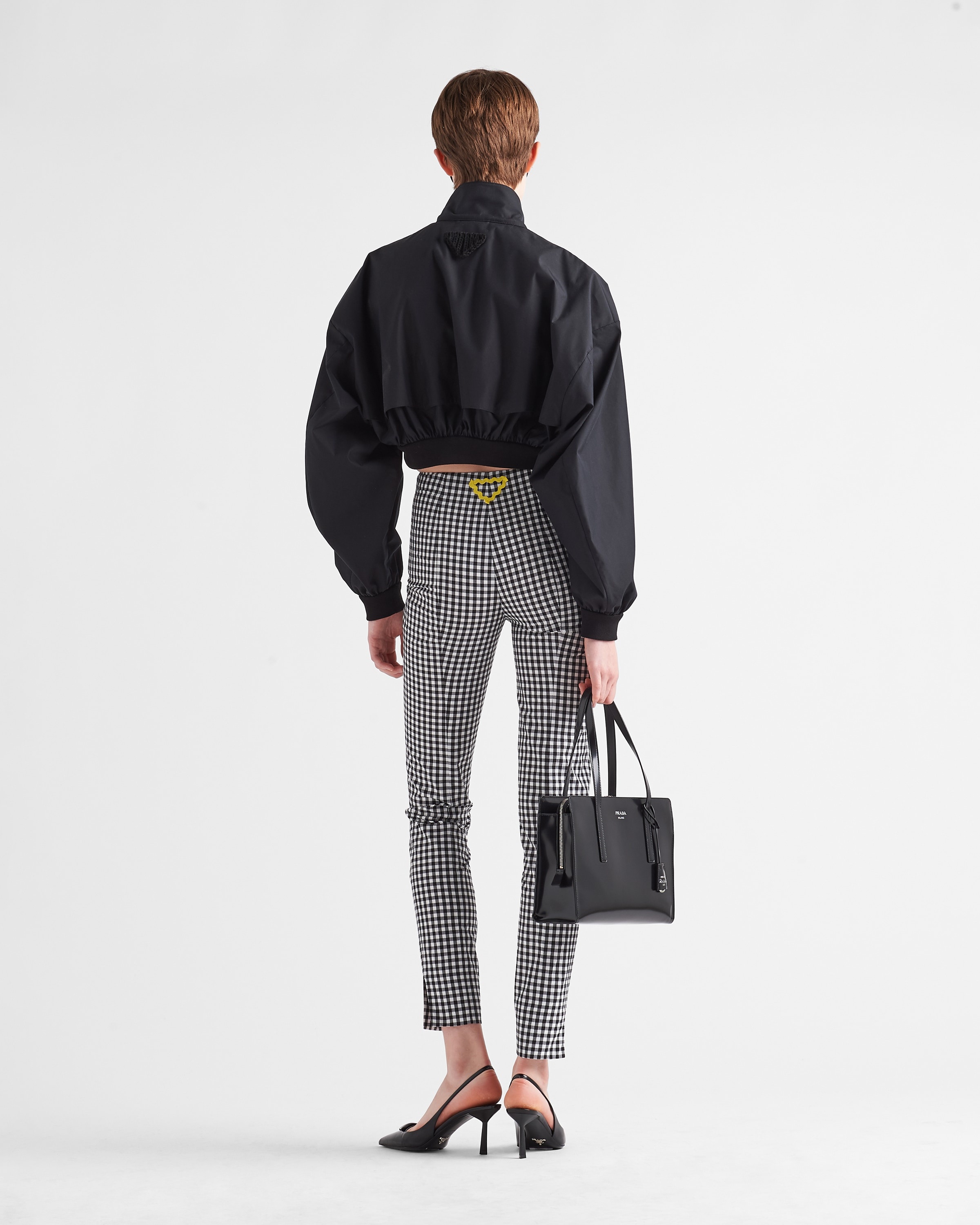 Stretch gingham check pants - 5