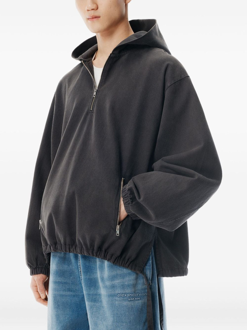 half-zip drawstring-waist hoodie 5