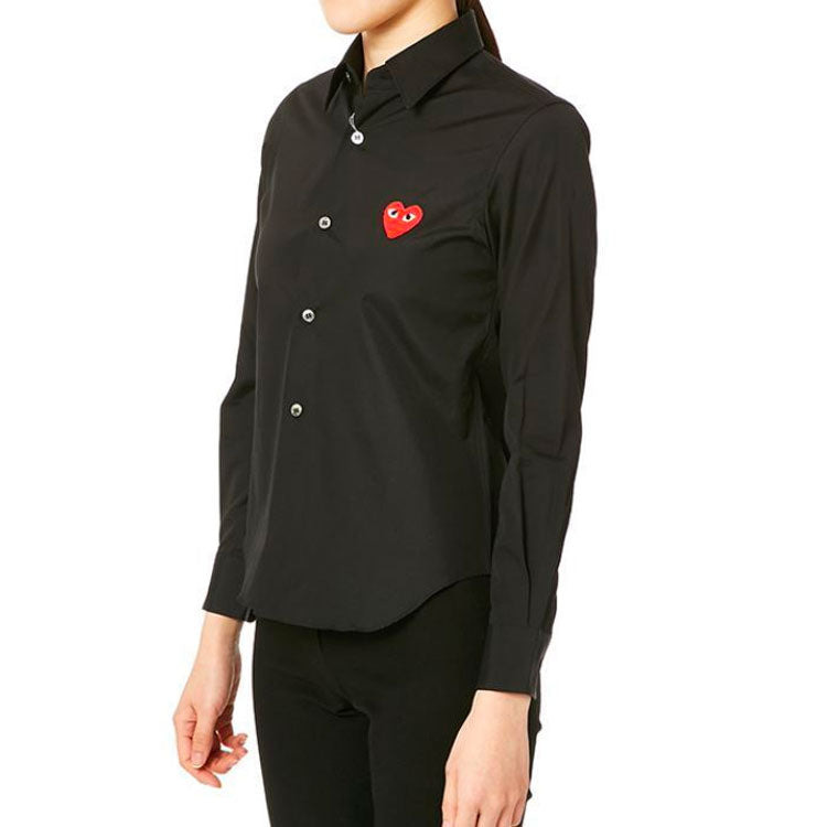 (WMNS) COMME des GARCONS PLAY L/S Shirt Red Emblem 'Black' AZ-B001-051-1 - 5