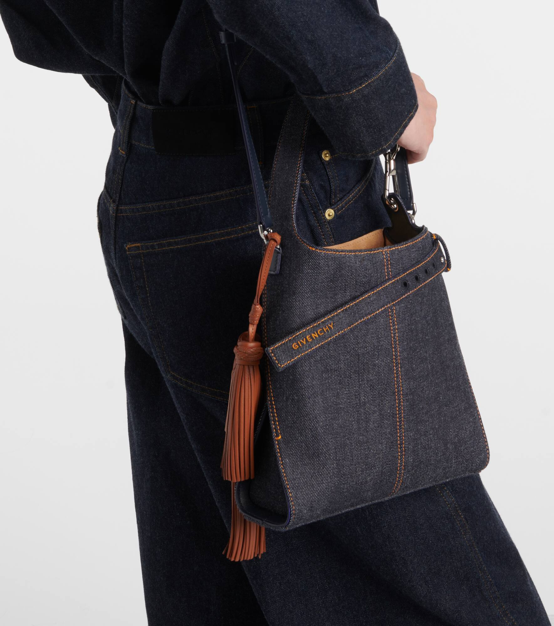 Belted Mini denim hobo bag - 2
