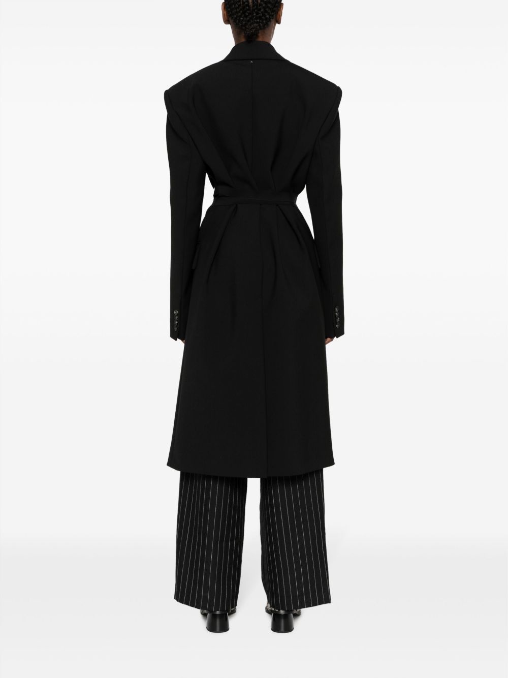 belted-waist tailored blazer - 4