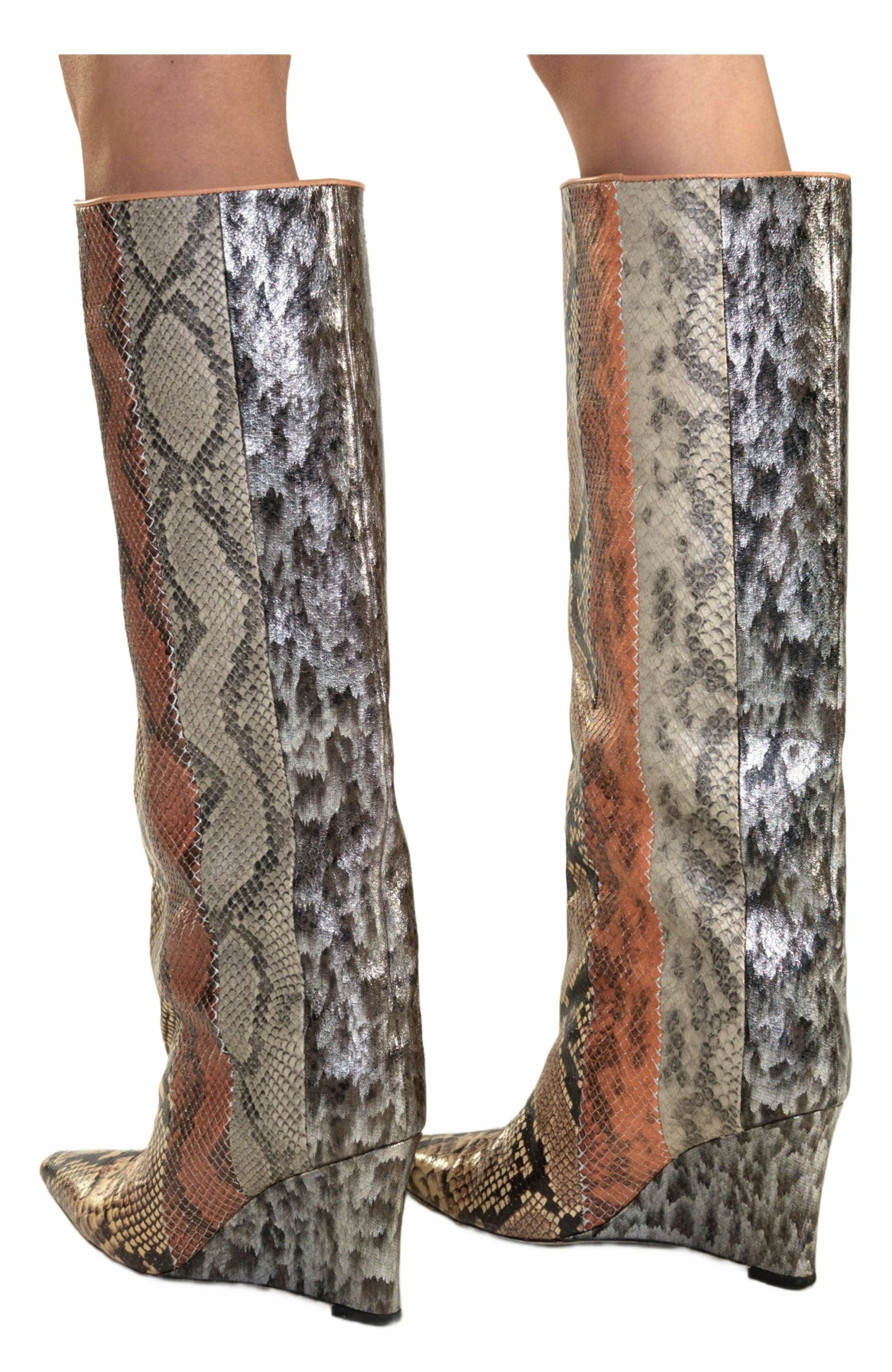 Cynthia Rowley Embossed Leather Wedge Boot in Multi at Nordstrom - 2
