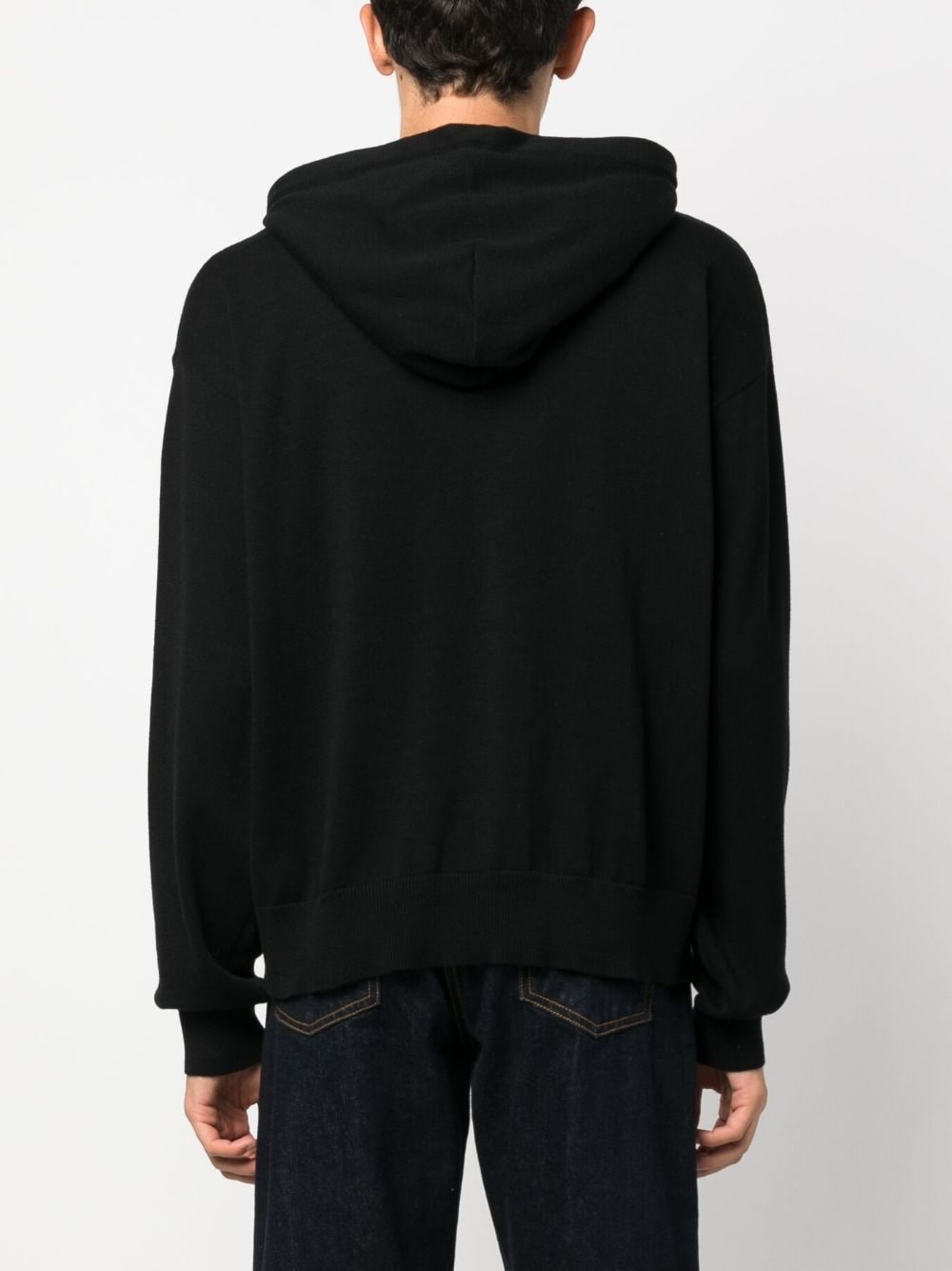 intarsia-knit logo hoodie - 4
