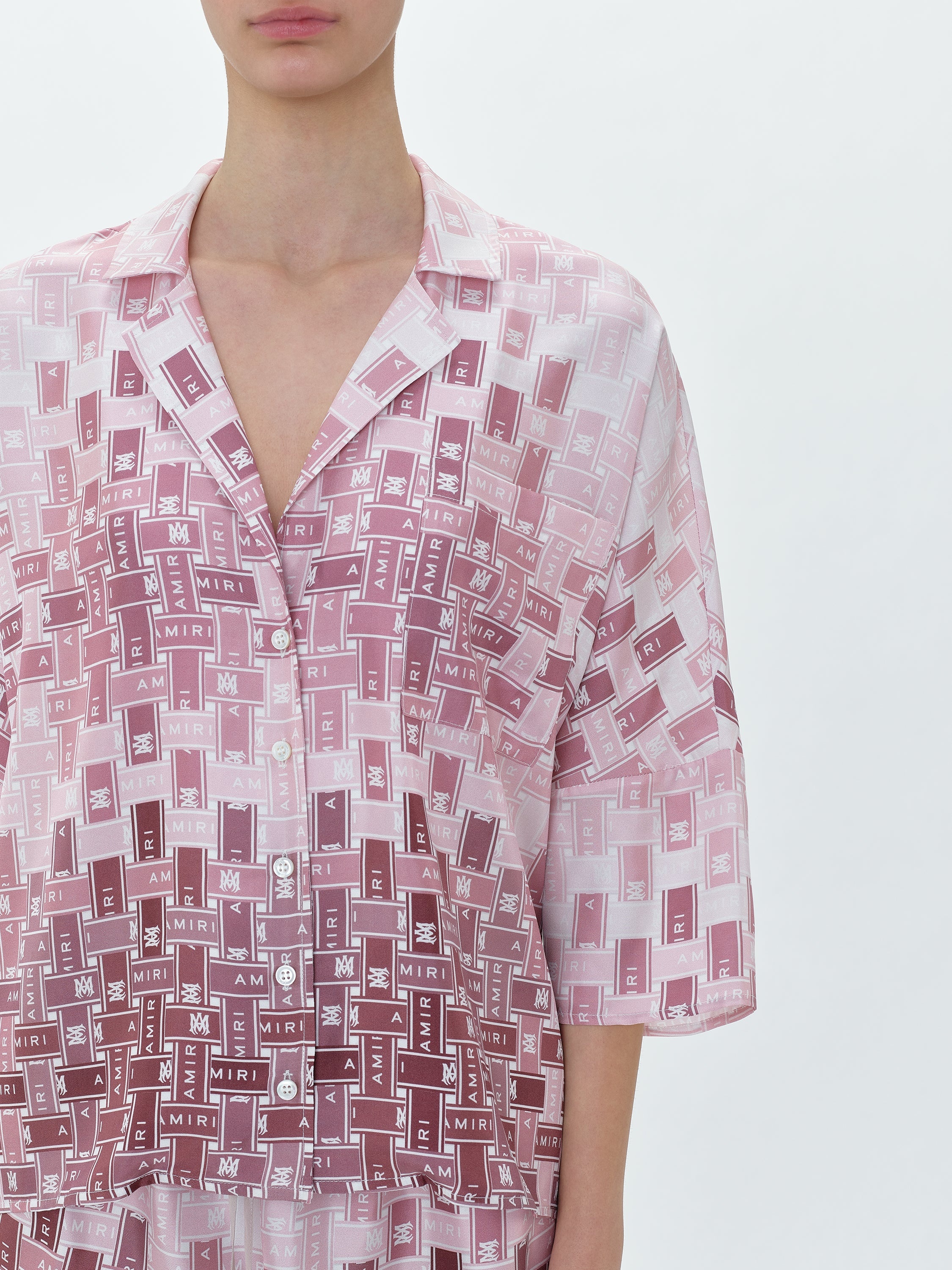 GRADIENT TAPE BOWLING SHIRT - 5