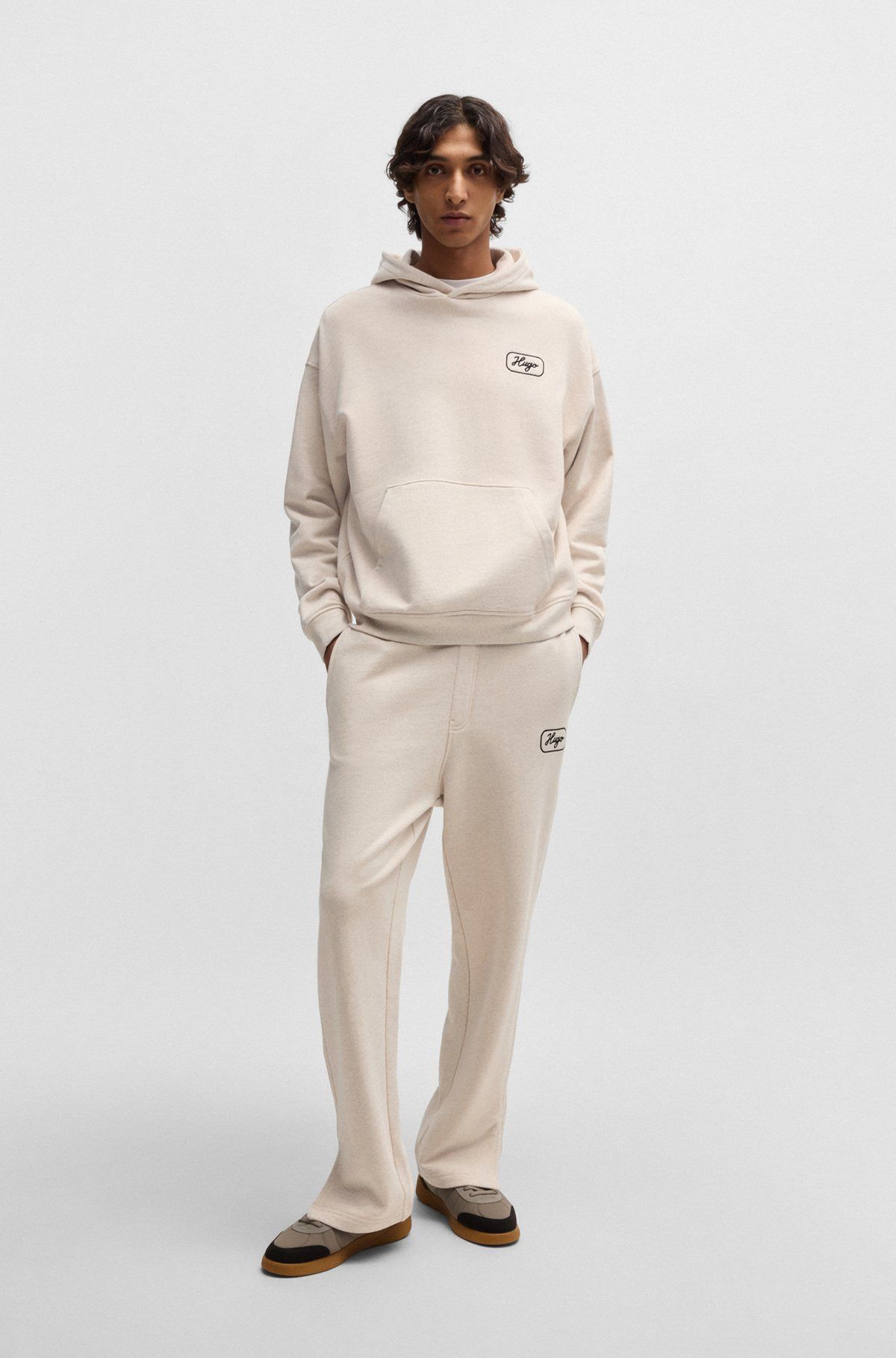 COTTON-TERRY HOODIE WITH EMBROIDERED ARTWORK - 4