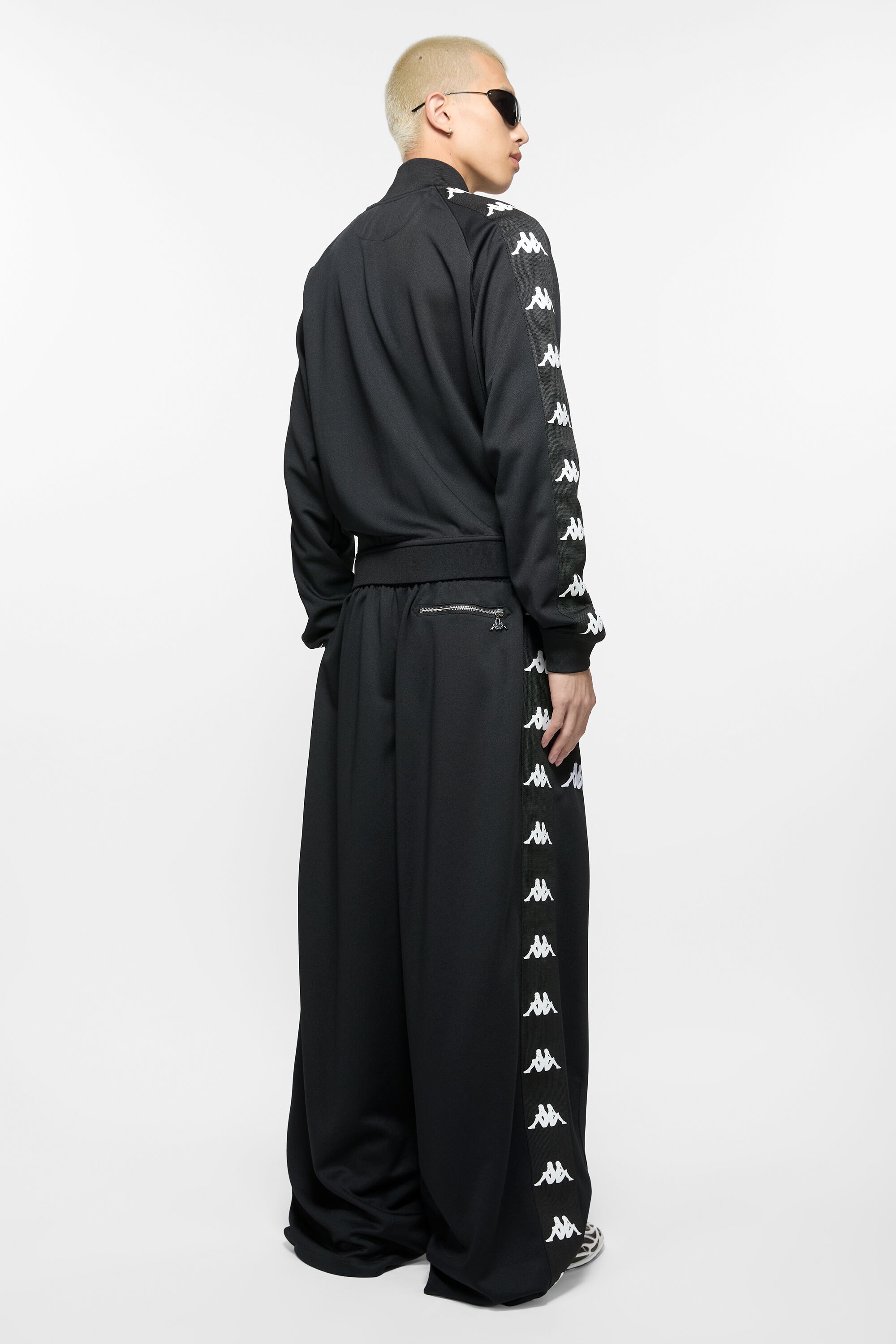 Relaxed fit trousers - Acne Studios x Kappa - Black - 3