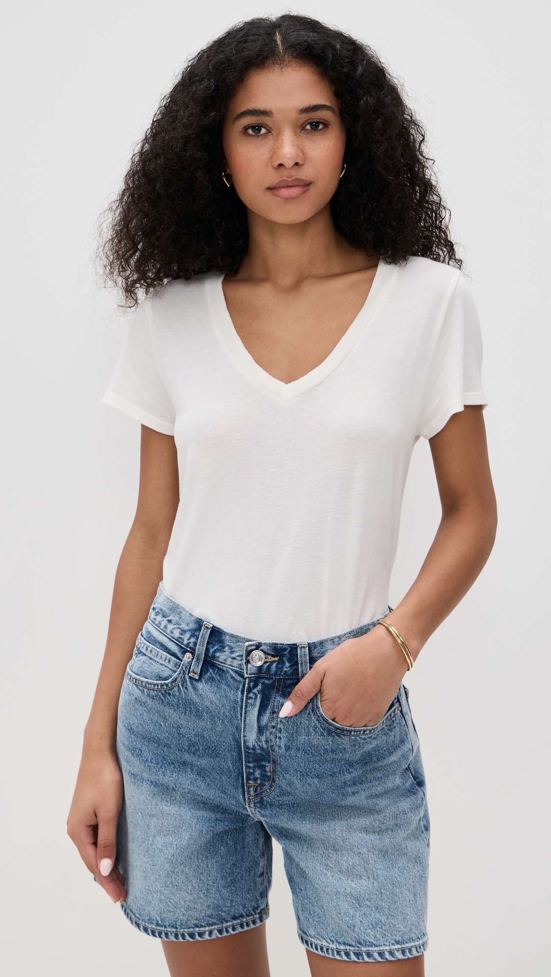 V Neck T-Shirt - 1