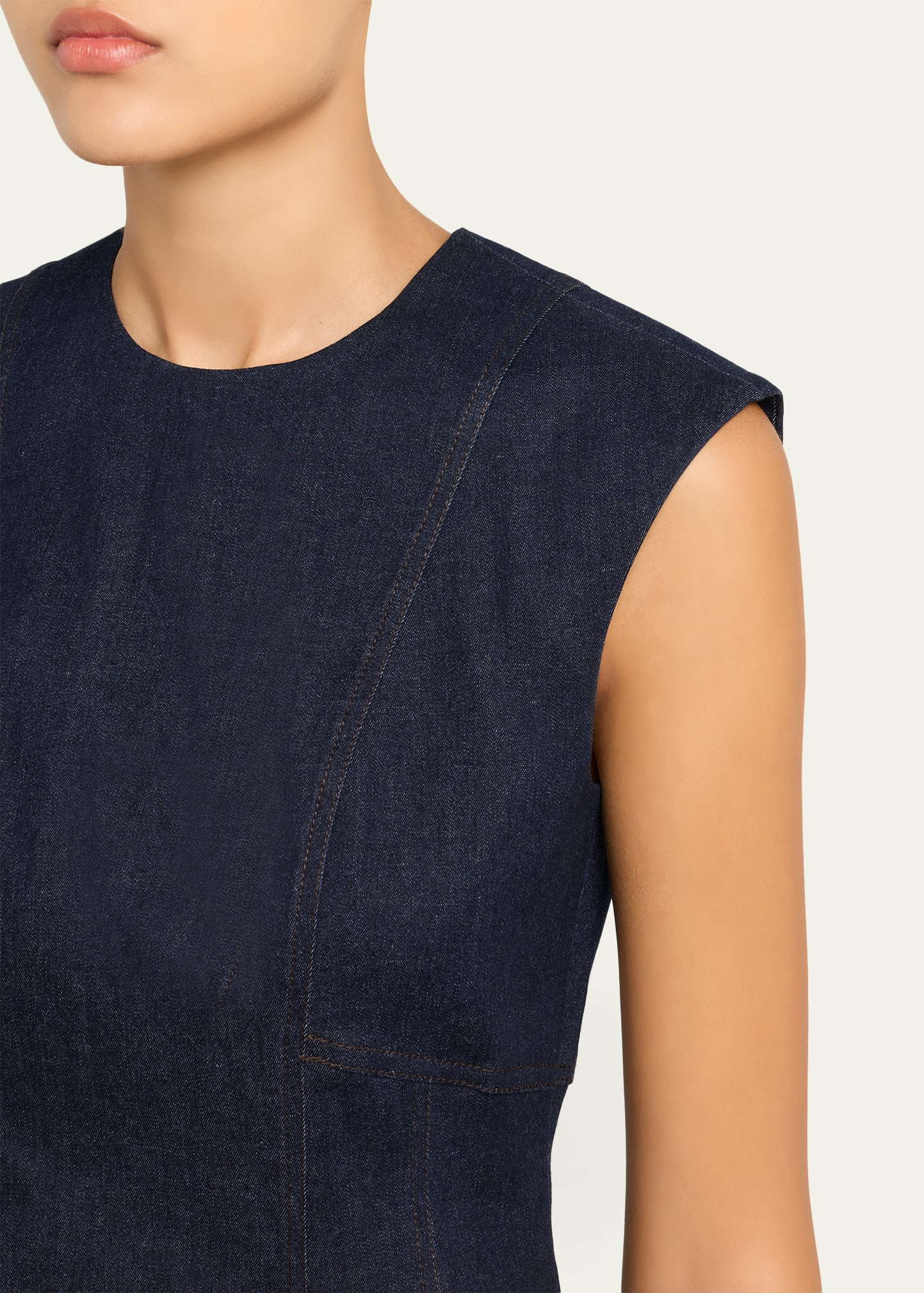 Dulce Denim Midi Dress - 5