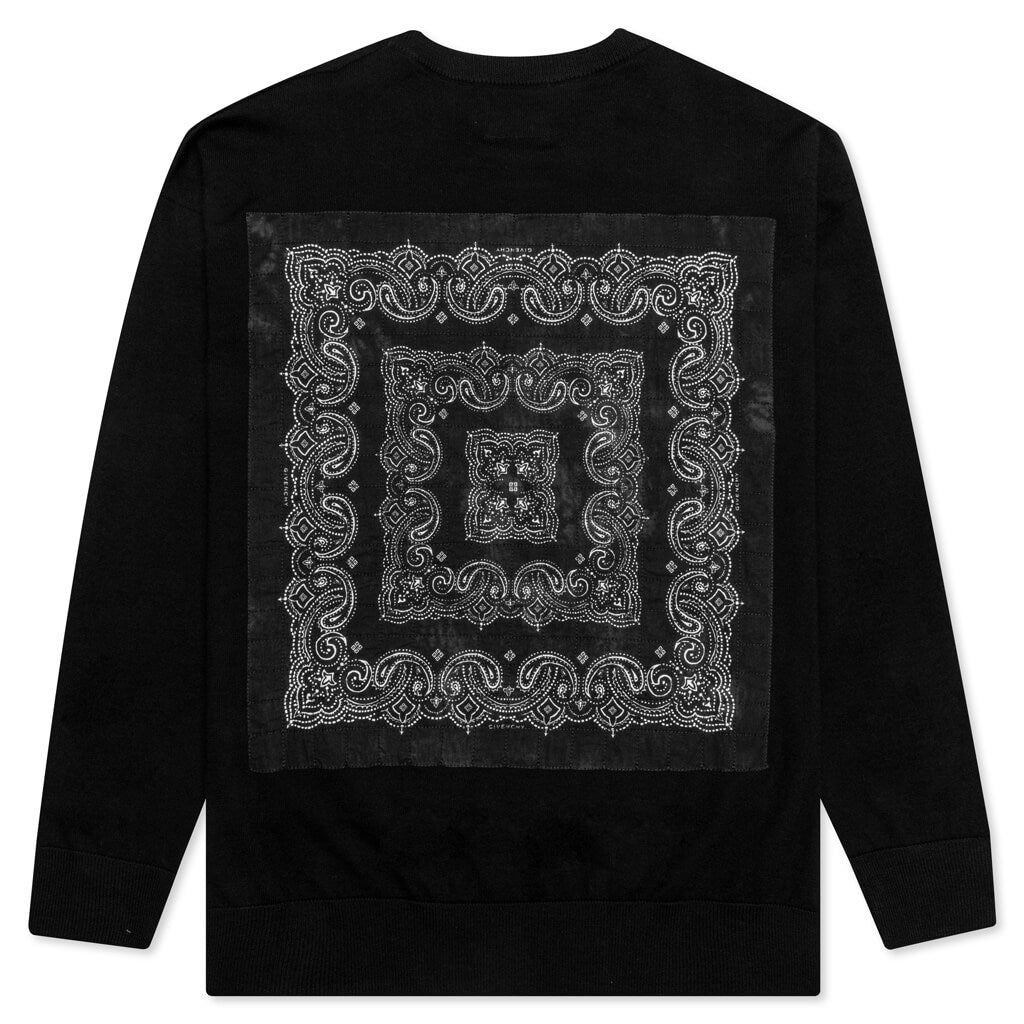 GIVENCHY BANDANA CREWNECK SWEATER - BLACK - 2