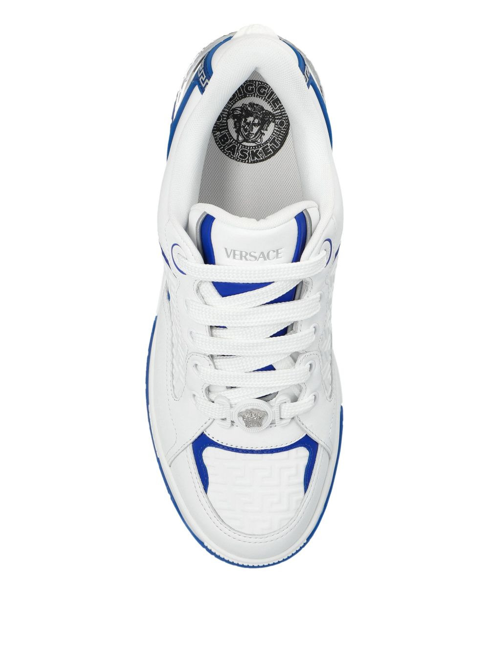 Greca pattern leather sneakers - 4