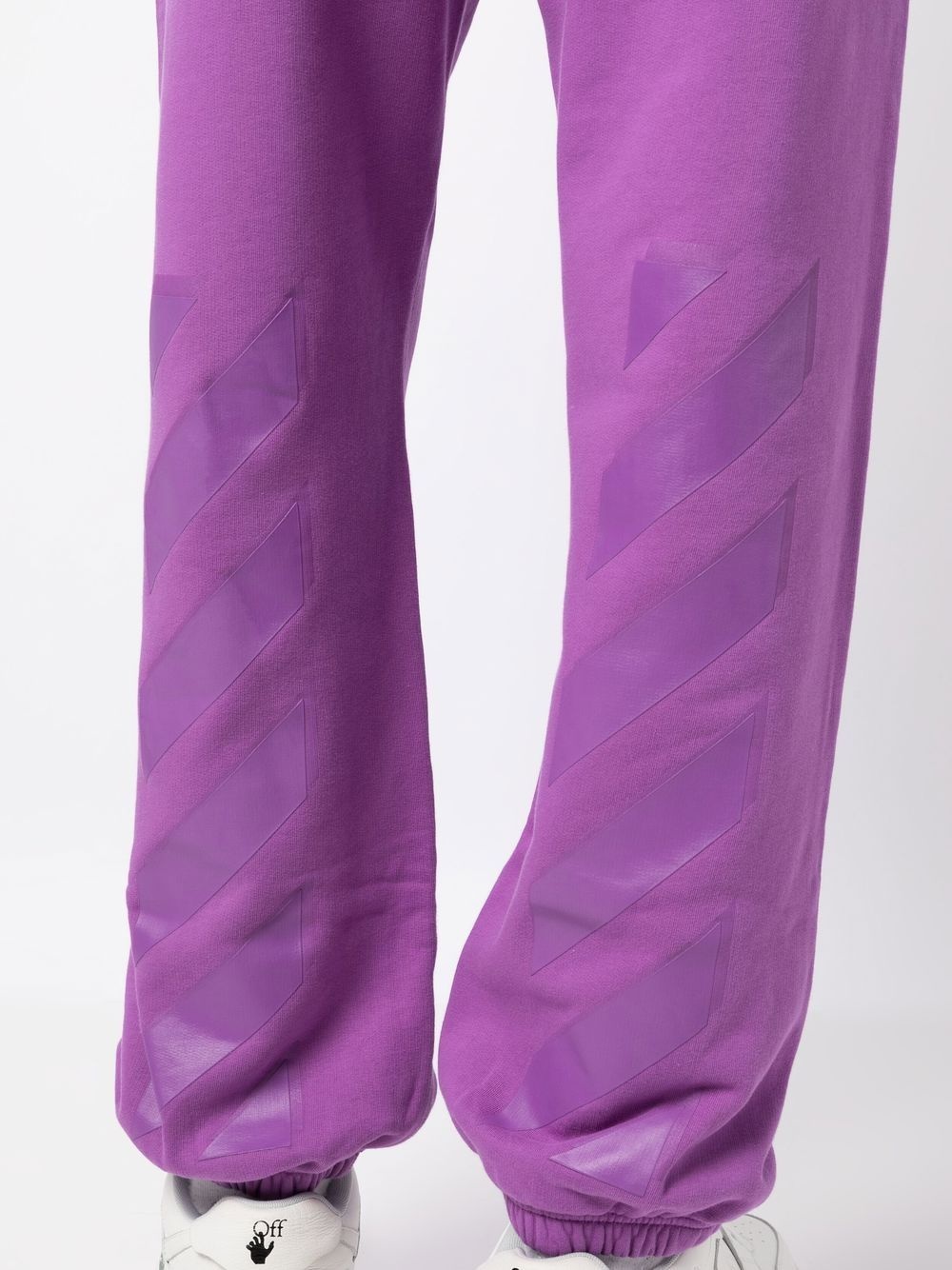 Diag-print slouchy track pants - 5