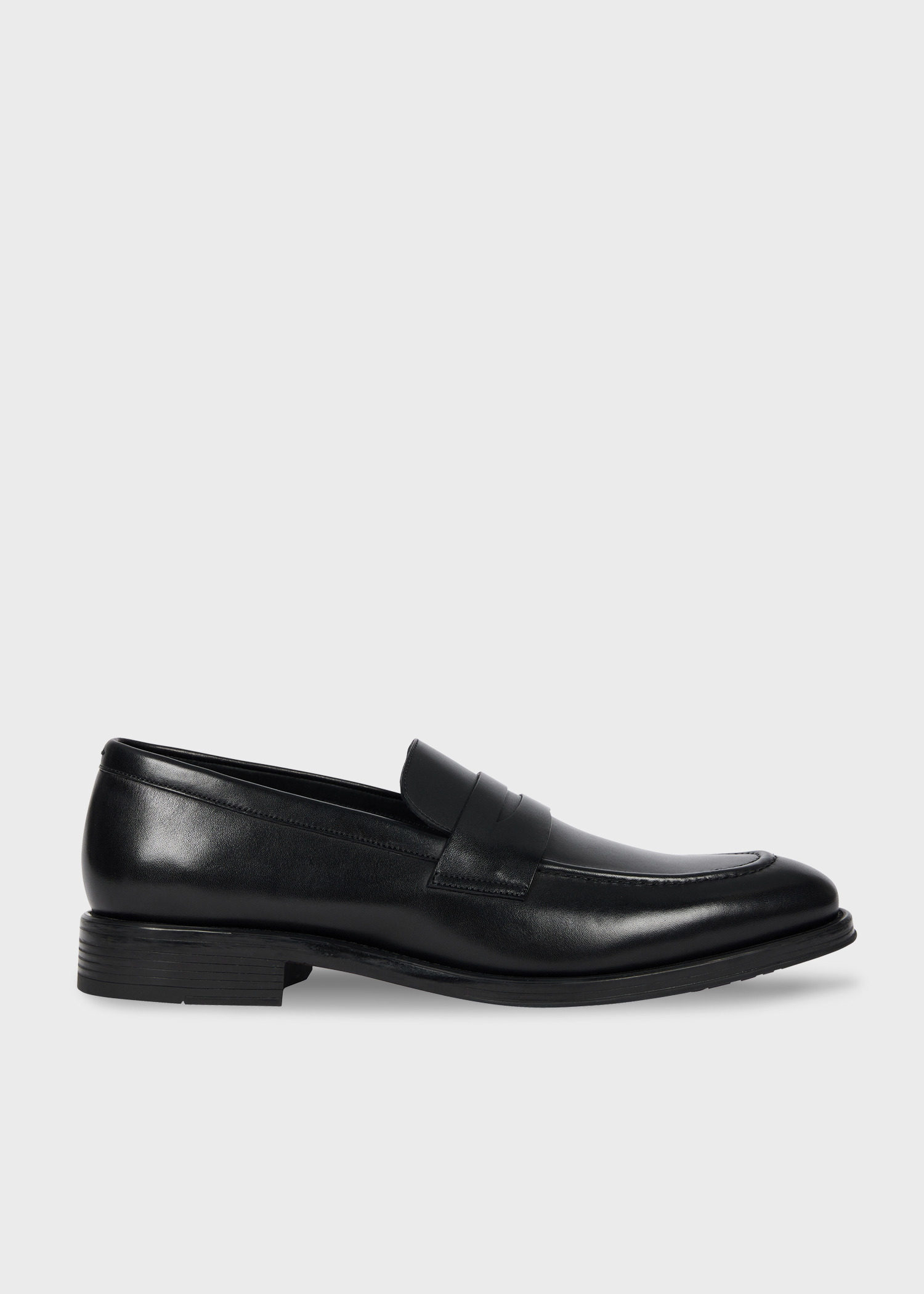 Black Leather 'Pierce' Loafers - 1