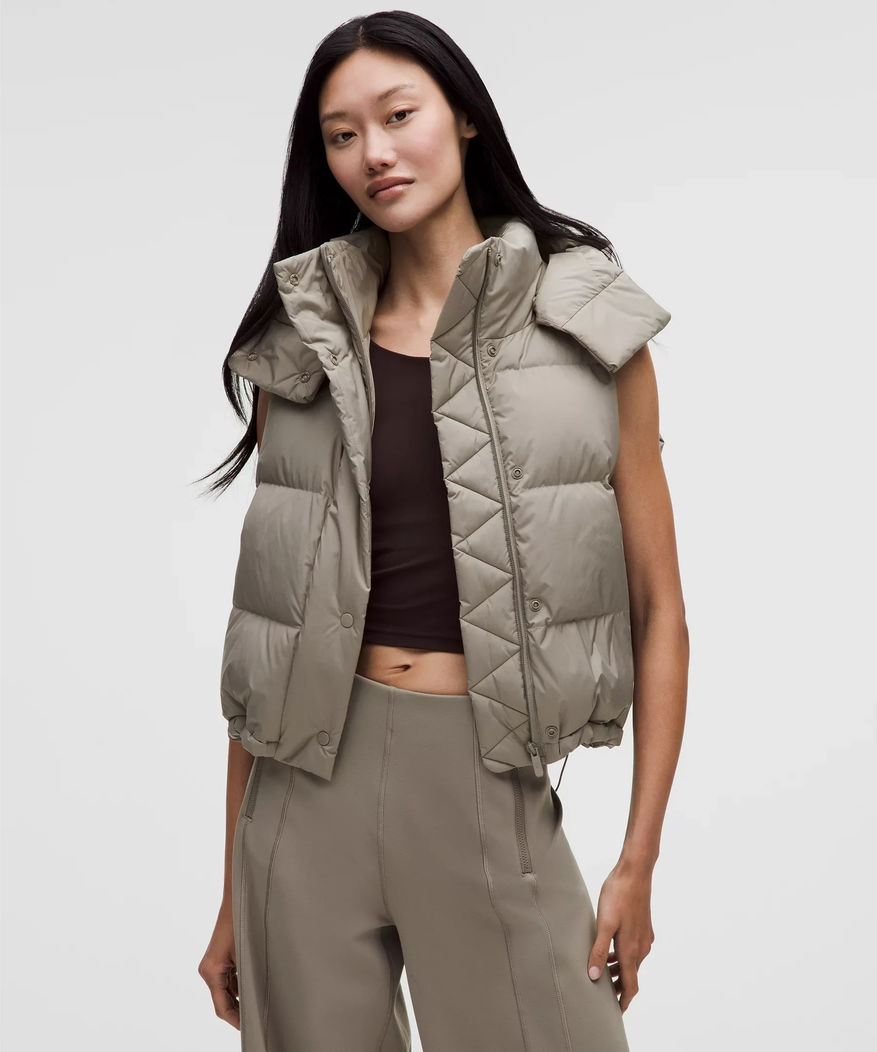 Wunder Puff 600-Down-Fill Cropped Vest - 1