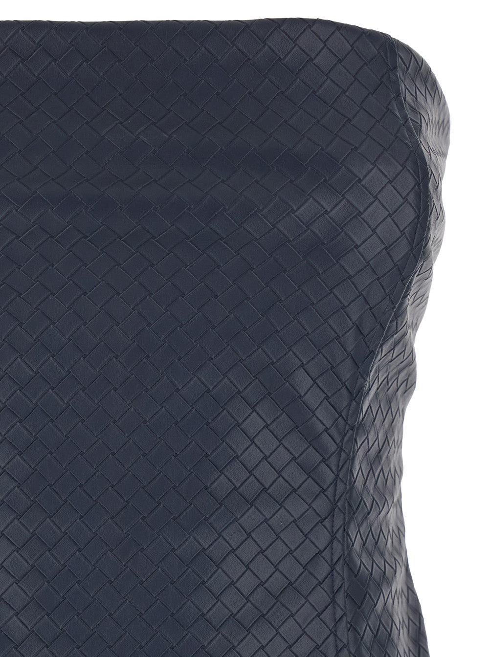 Rotate Women Blue Midi Bustier Dress In Braided Eco Leather Woman - 3
