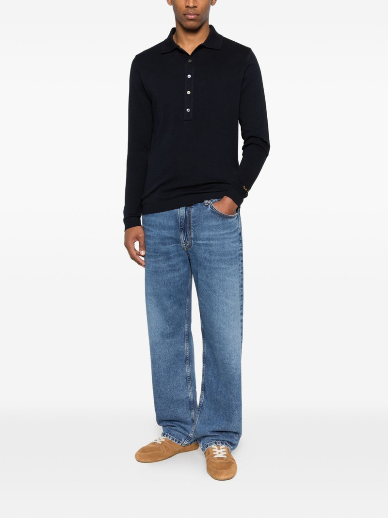 Paul Smith long-sleeve buttoned polo T-shirt outlook