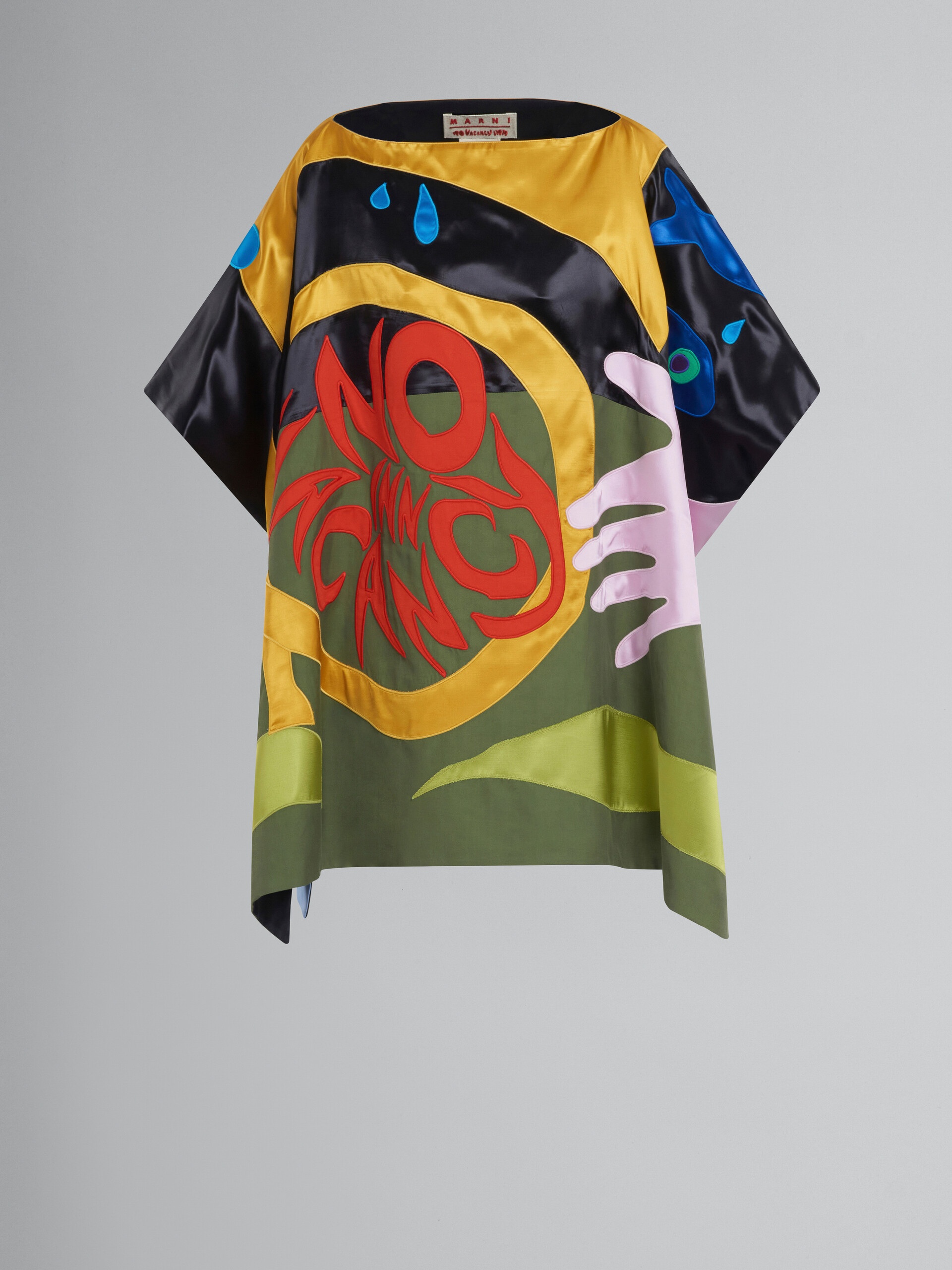 MARNI X NO VACANCY INN - CAPE TOP WITH MULTICOLOUR PATCHWORK MOTIFS - 1