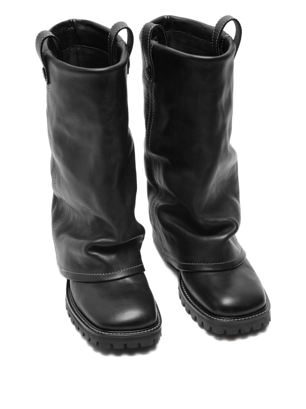 slouch calf leather boots - 2