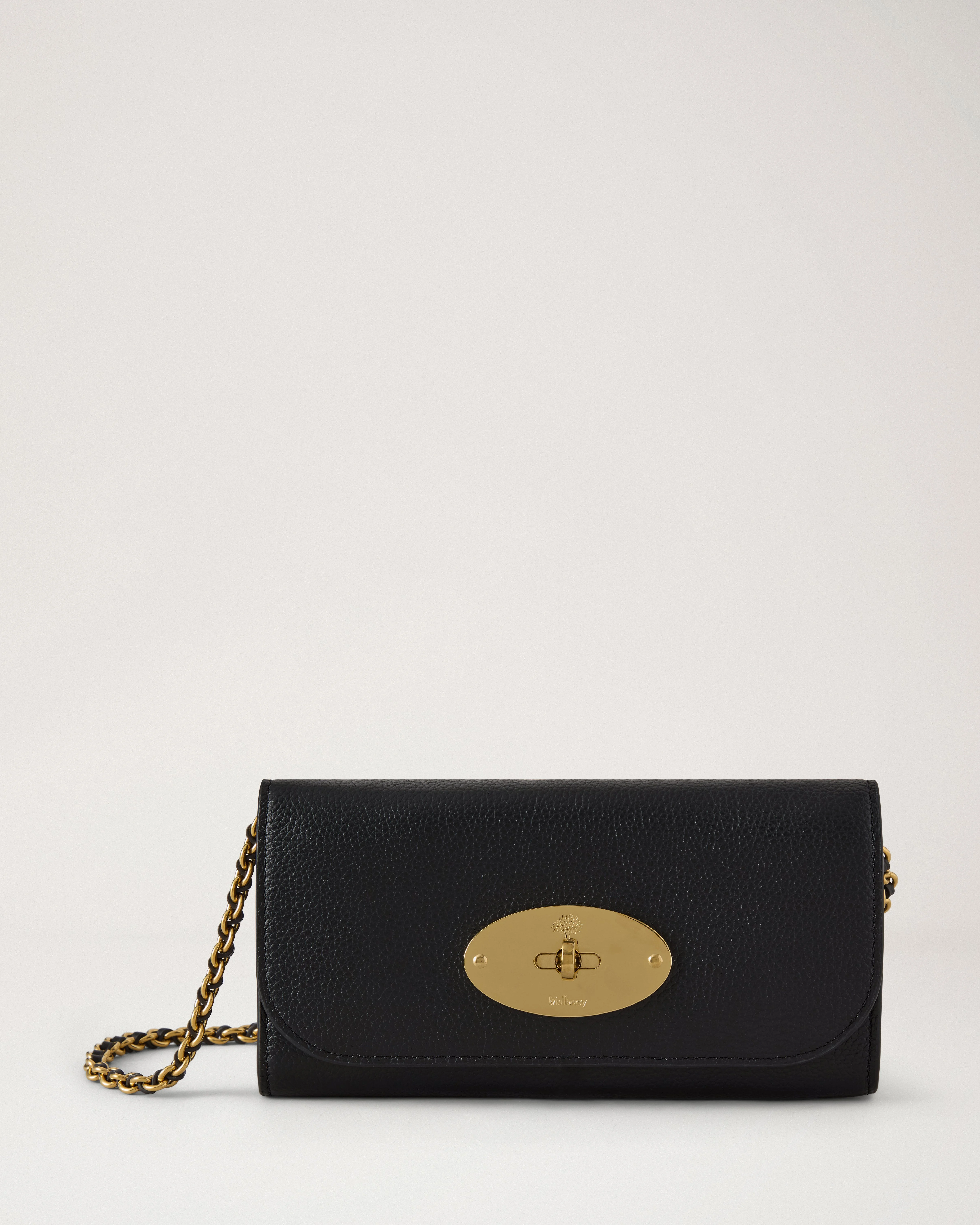 Lily Chain Wallet Black Small Classic Grain - 1