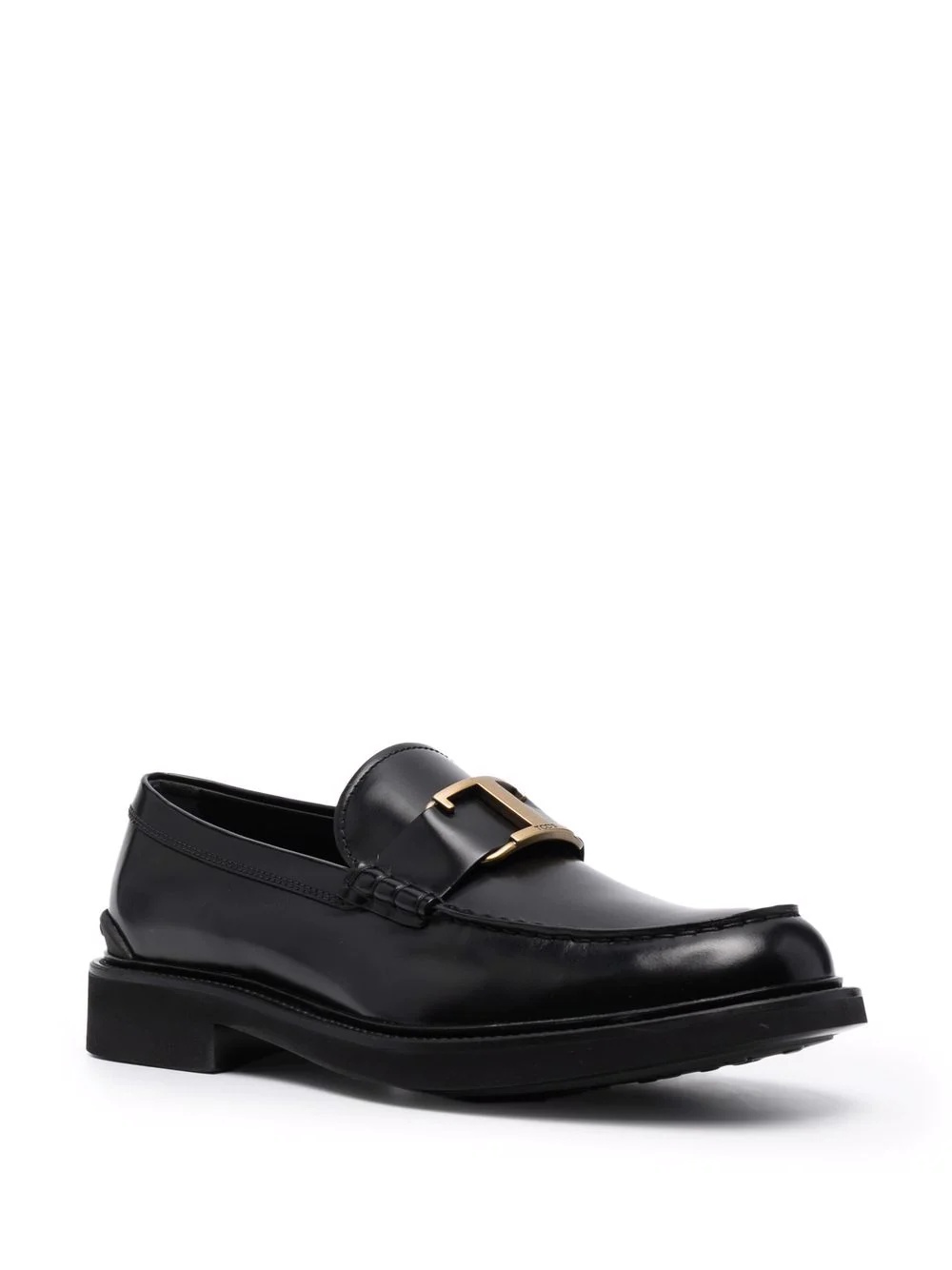 semi-shine leather loafers - 2