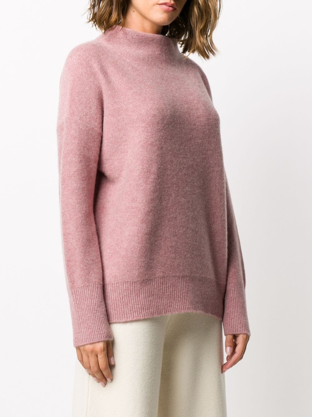 funnel neck cashmere jumper  - 3