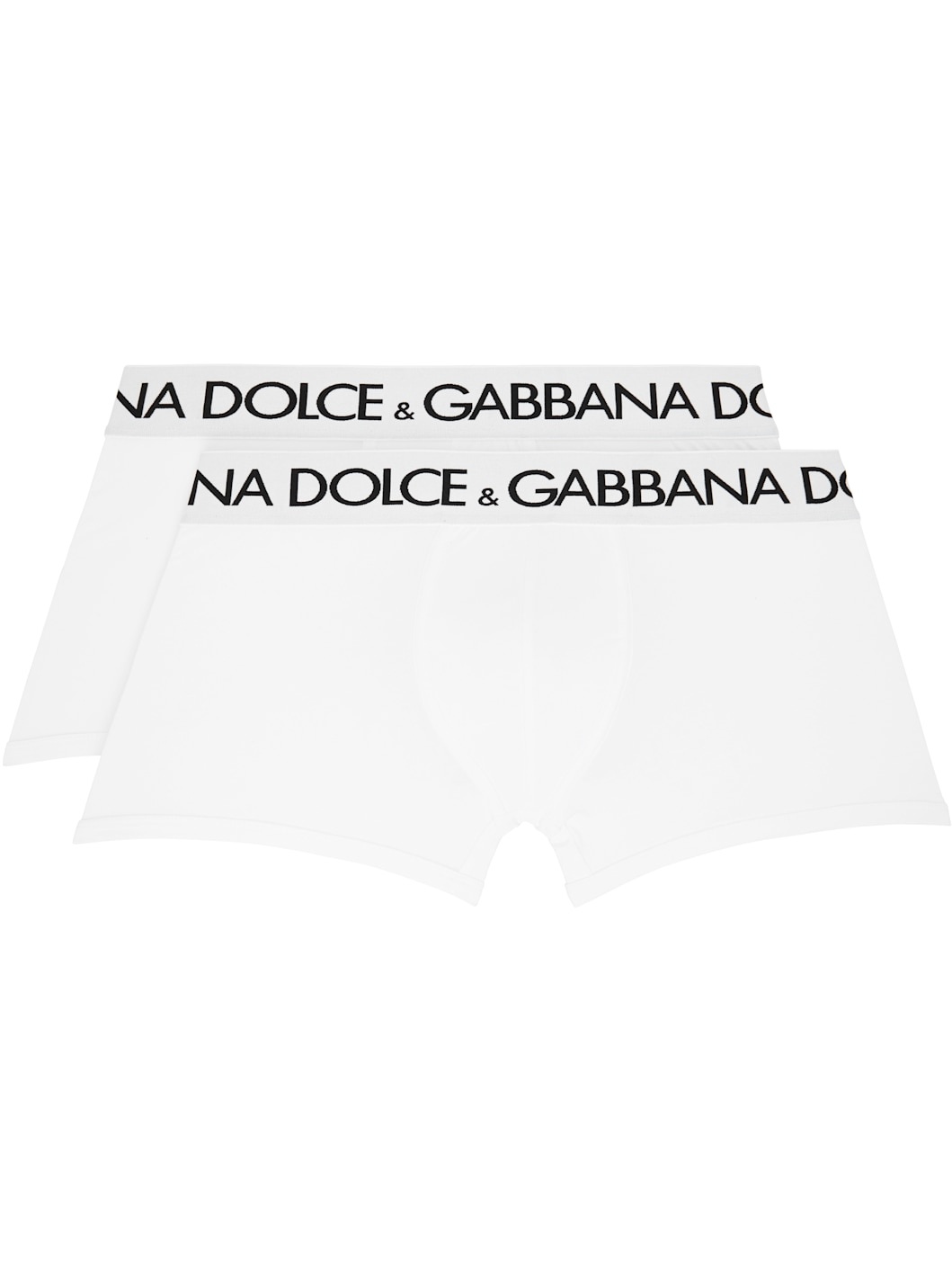 Two-Pack White Cotton Jersey Boxers - 1