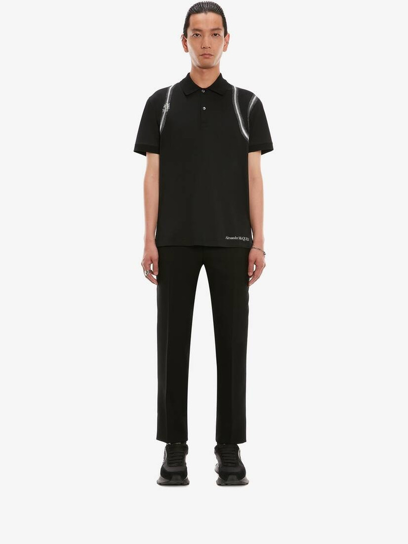 Alexander McQueen Zip Harness  Polo in Black outlook