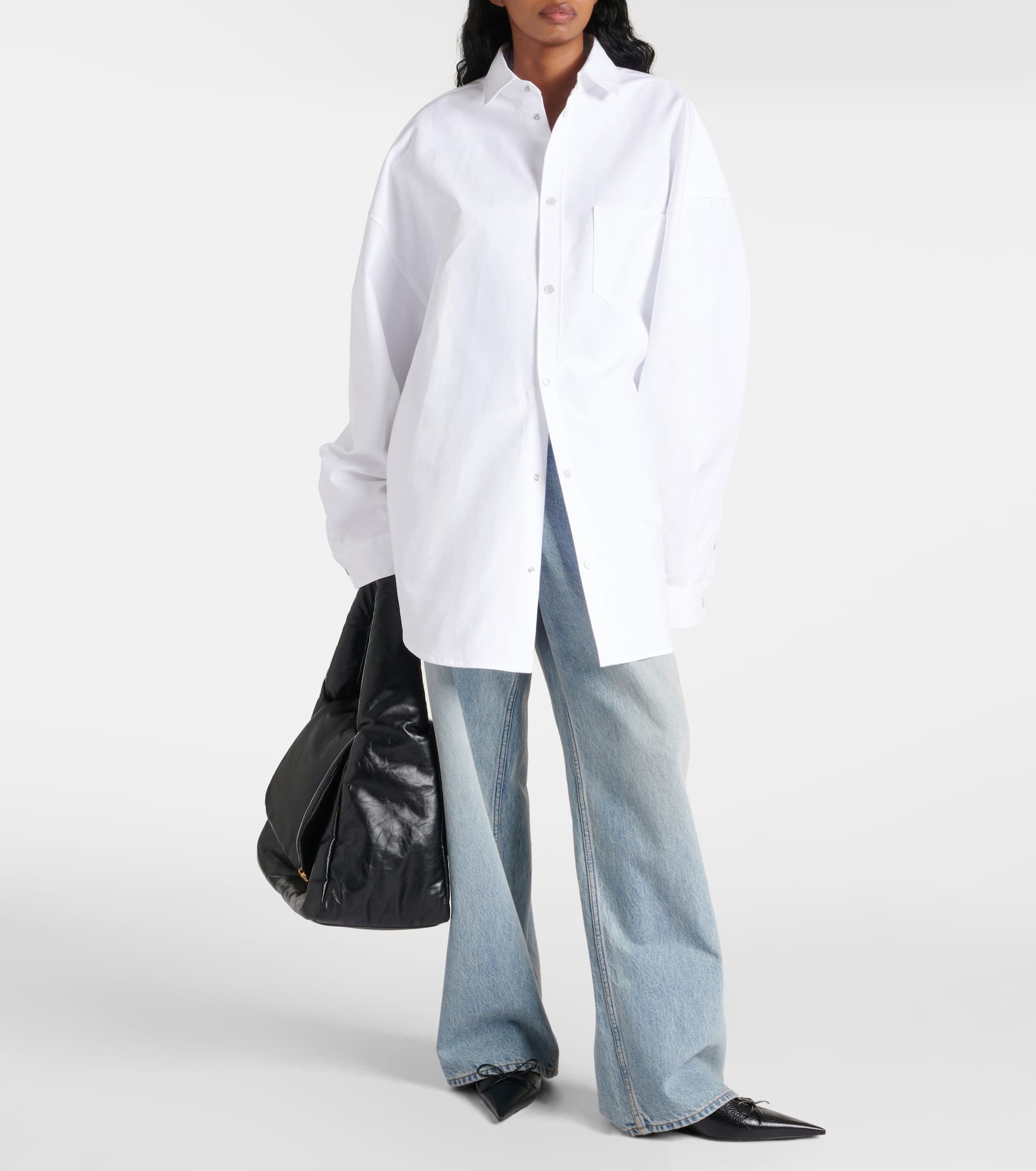 Outerwear oversized cotton poplin shirt - 2