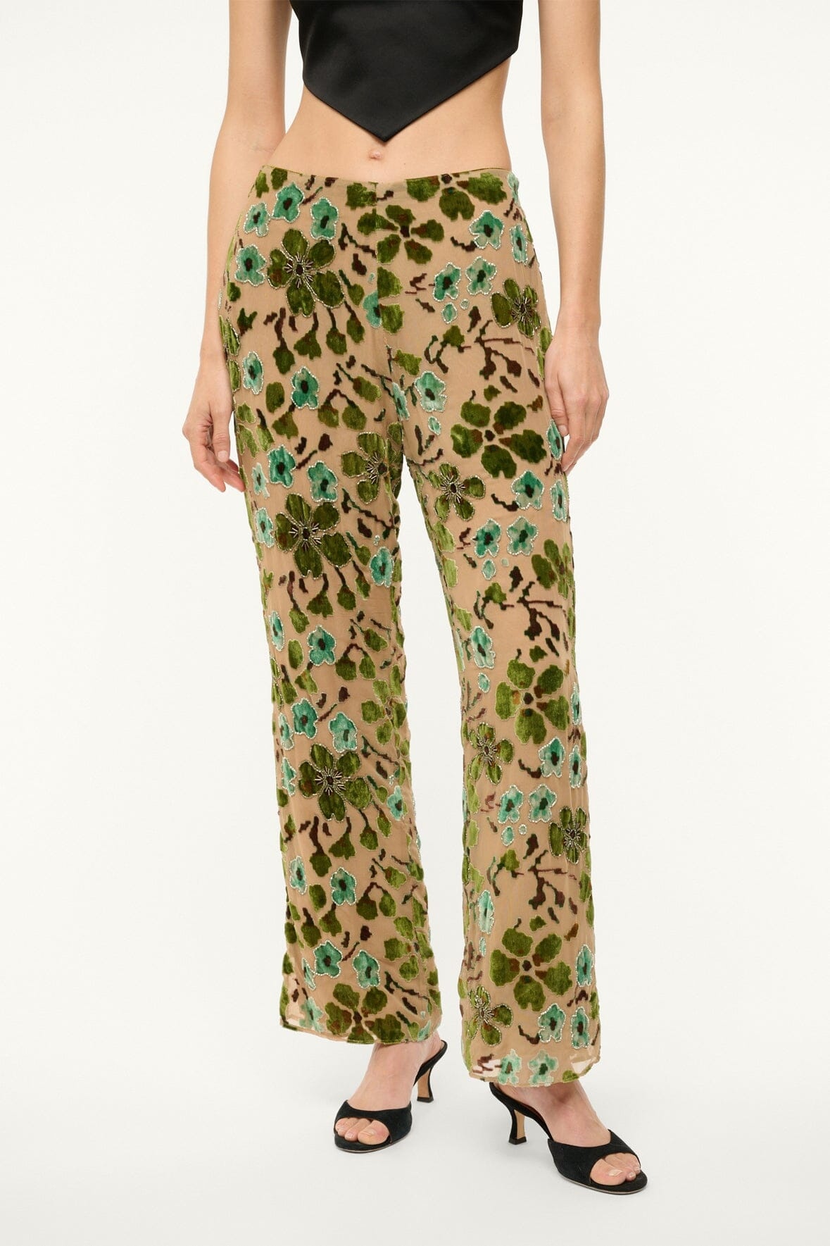 STAUD AVOLA PANT MOSS FLORAL TAPESTRY - 2