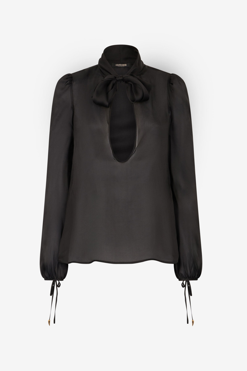Shirt With Bow And Cutout 1