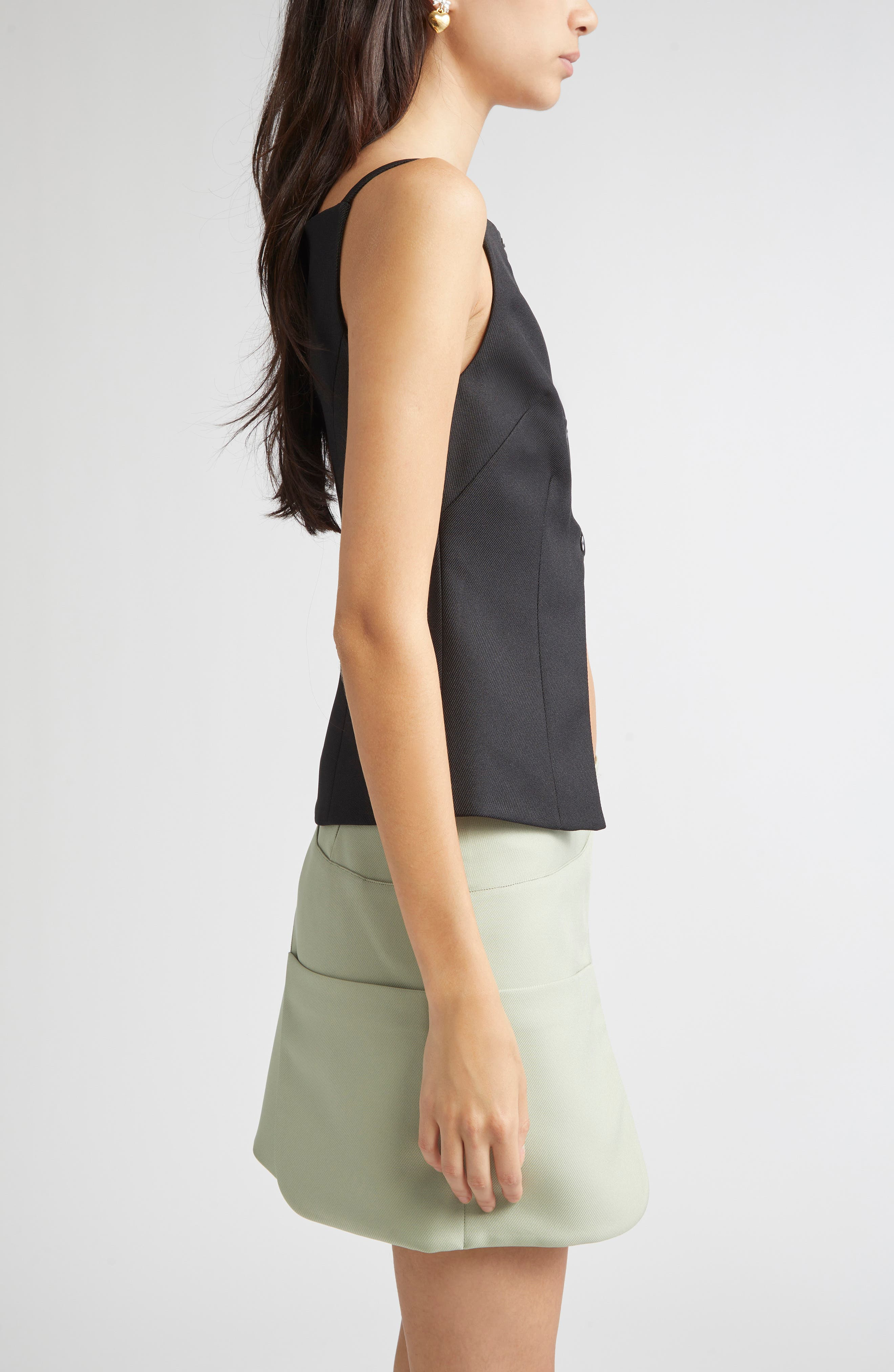 Sandy Liang Saguaro Top in Black at Nordstrom - 4