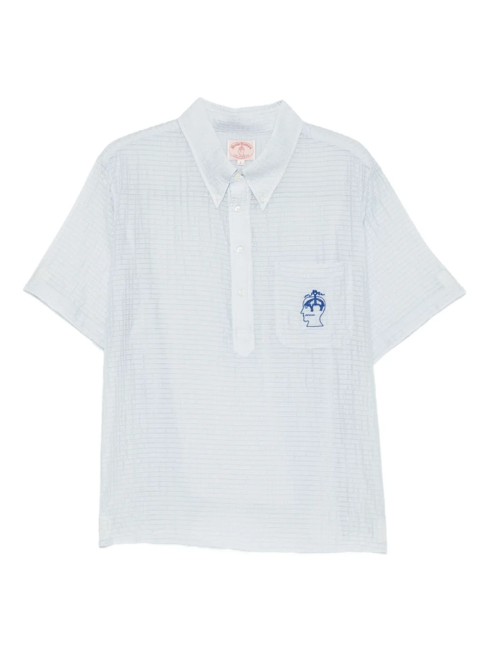 x Brooks Brothers California embroidered textured polo shirt - 1