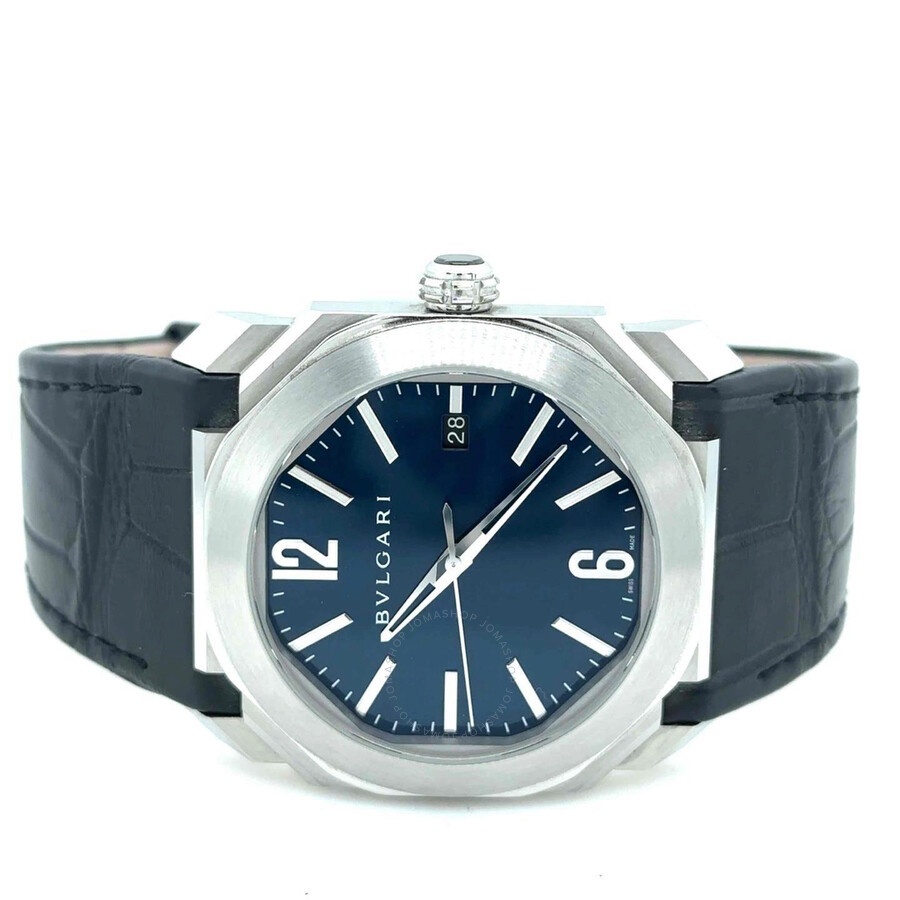 Pre-owned Bvlgari Octo Solotempo Blue Dial Men's Watch 102429 - 5