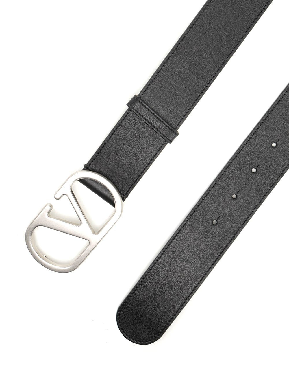 Belt H. 40 | Vlogo Signature. | Box Calf S./Vintage Palladium Logo Belts Black - 2