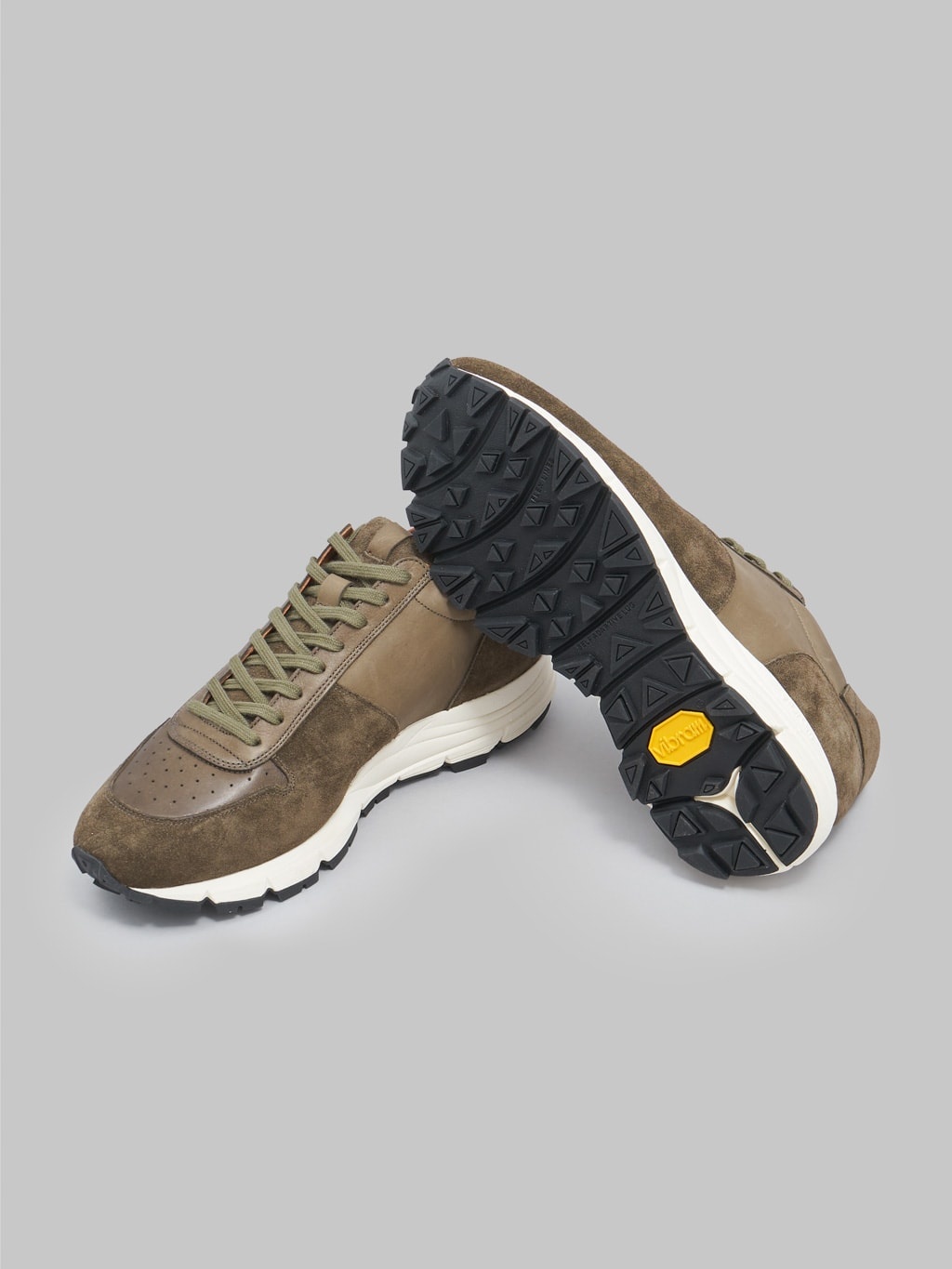 Viberg Sneaker Dark Olive Janus Calf Suede - 4